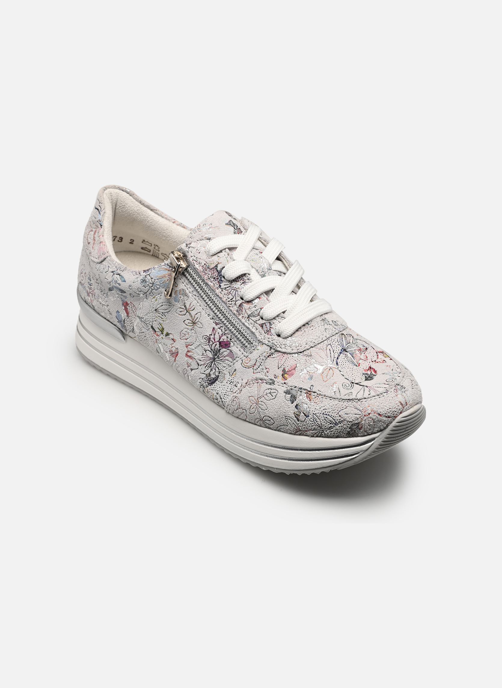 Sleehak sneakers D1326 dames meerkleurig Remonte Sleehak sneakers D1326 dames meerkleurig WHITE-MULTI