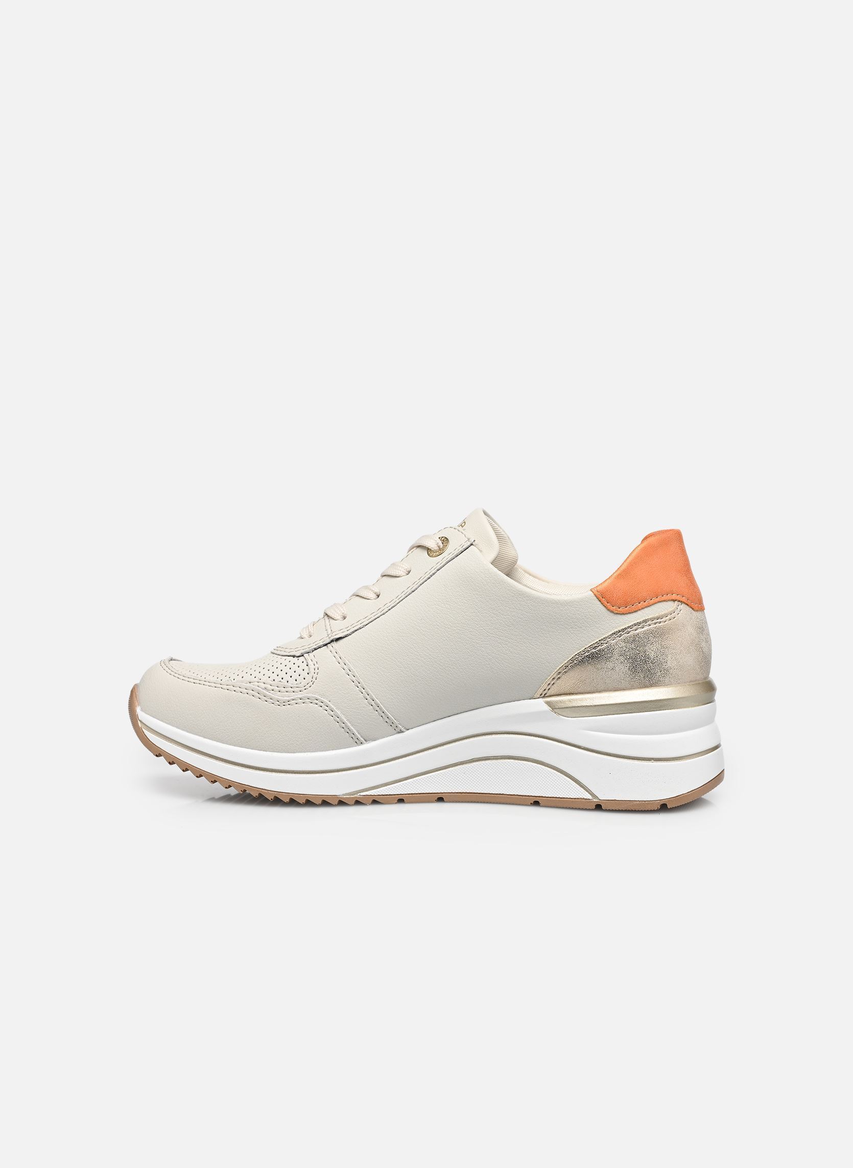 Sleehak sneakers D0T10 dames wit Remonte Sleehak sneakers D0T10 dames wit OFFWHITE/PORZELLAN/SALBEI/MUSC