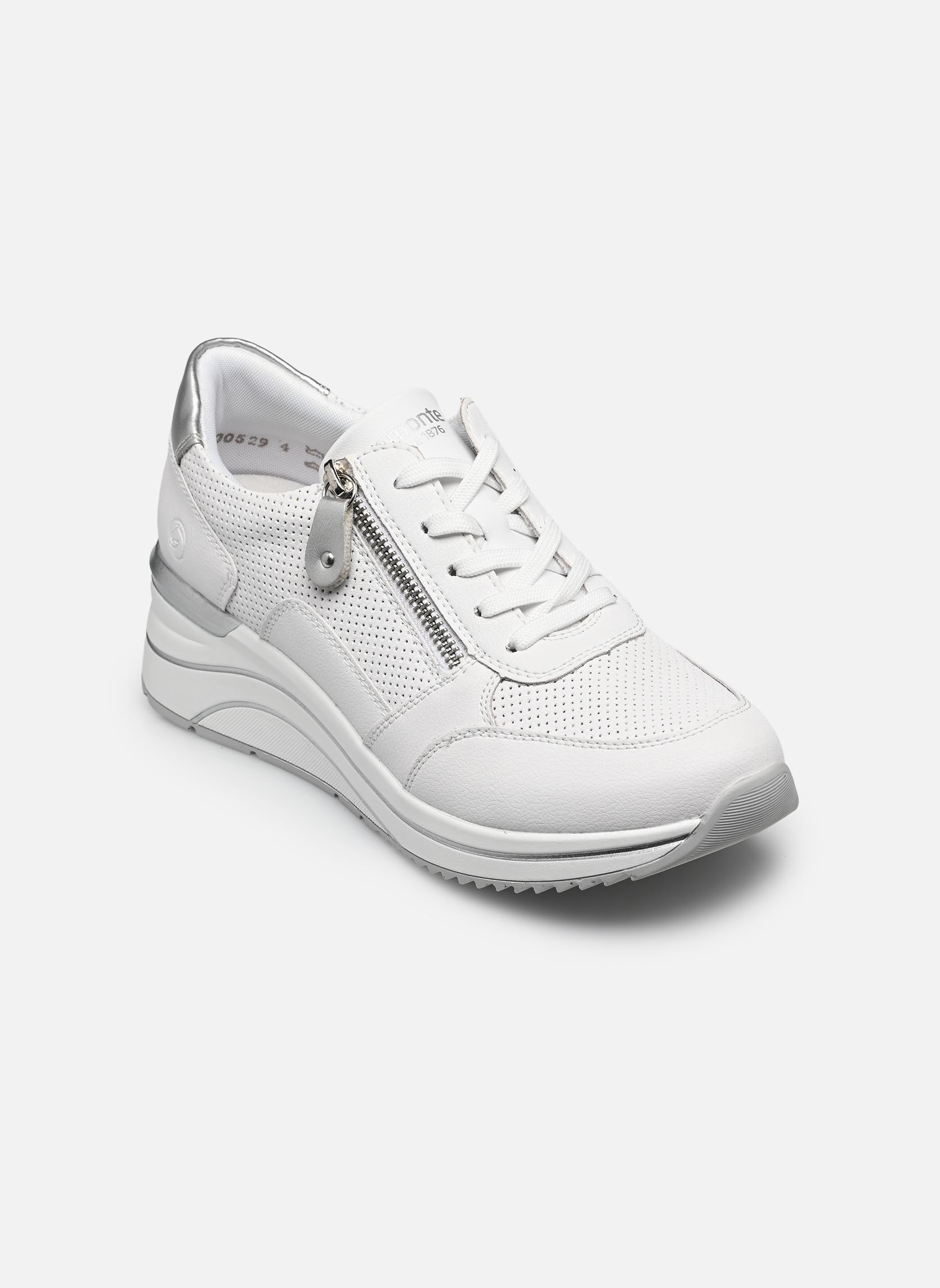 Baskets compensées D0T06 femme blanc Remonte Baskets compensées D0T06 femme blanc WEISS/WEISS/SILVER