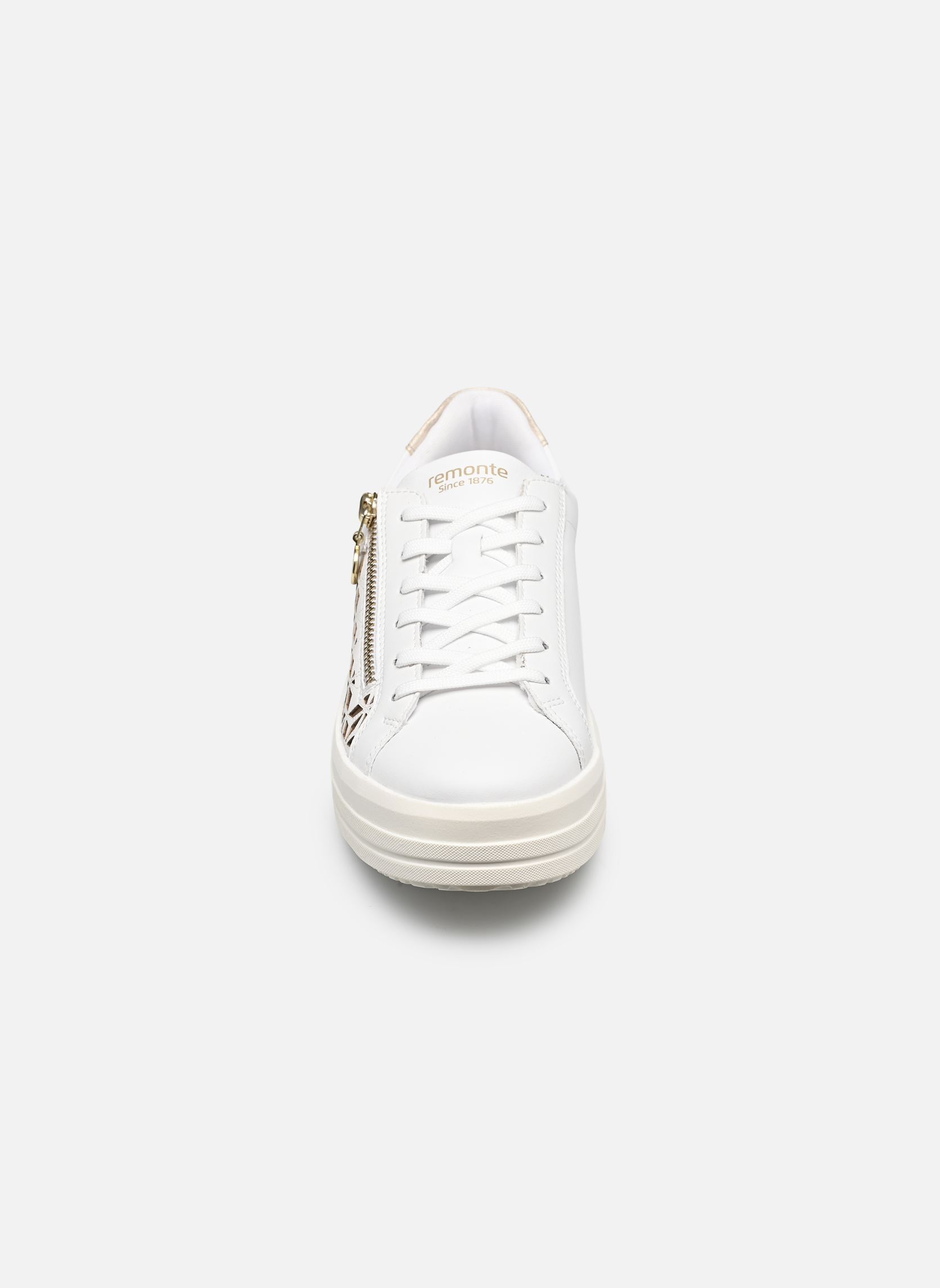 Sleehak sneakers D1C11 dames wit Remonte Sleehak sneakers D1C11 dames wit WEISS/LIGHTGOLD/MUSCHEL/WEISS