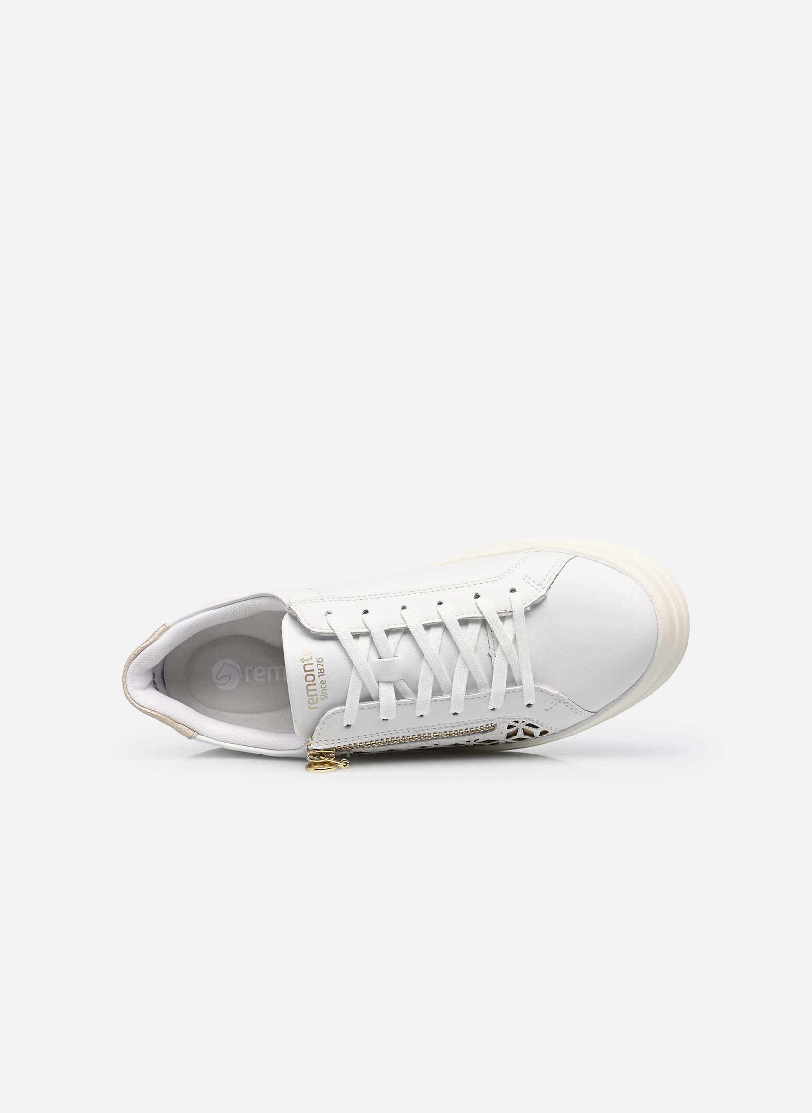 Sleehak sneakers D1C11 dames wit Remonte Sleehak sneakers D1C11 dames wit WEISS/LIGHTGOLD/MUSCHEL/WEISS