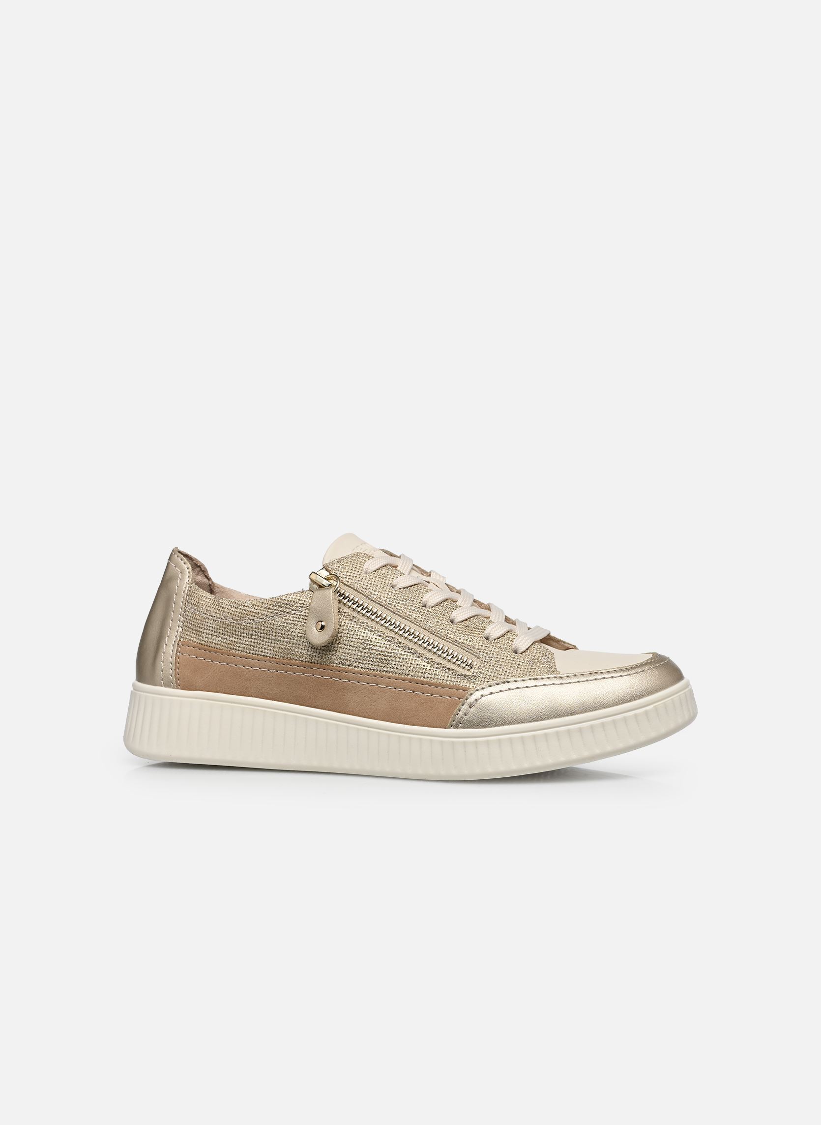 Lage sneakers D2E06 dames goud en brons Remonte Lage sneakers D2E06 dames goud en brons PALEGOLD/PORZELLAN/MUSCHEL/MAR