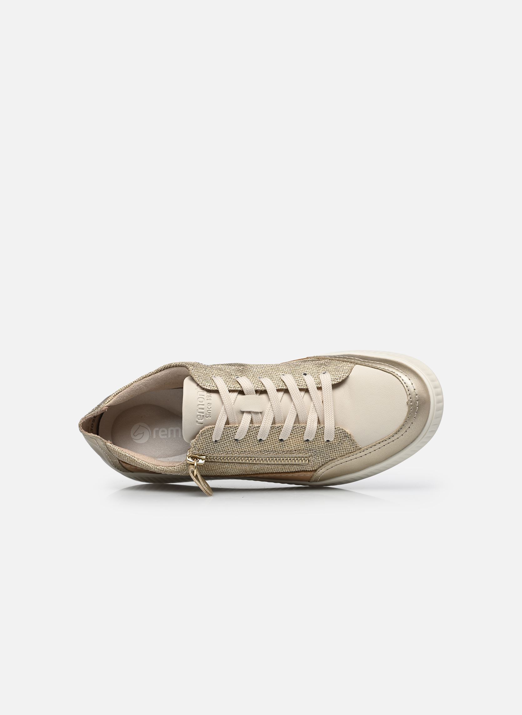 Lage sneakers D2E06 dames goud en brons Remonte Lage sneakers D2E06 dames goud en brons PALEGOLD/PORZELLAN/MUSCHEL/MAR