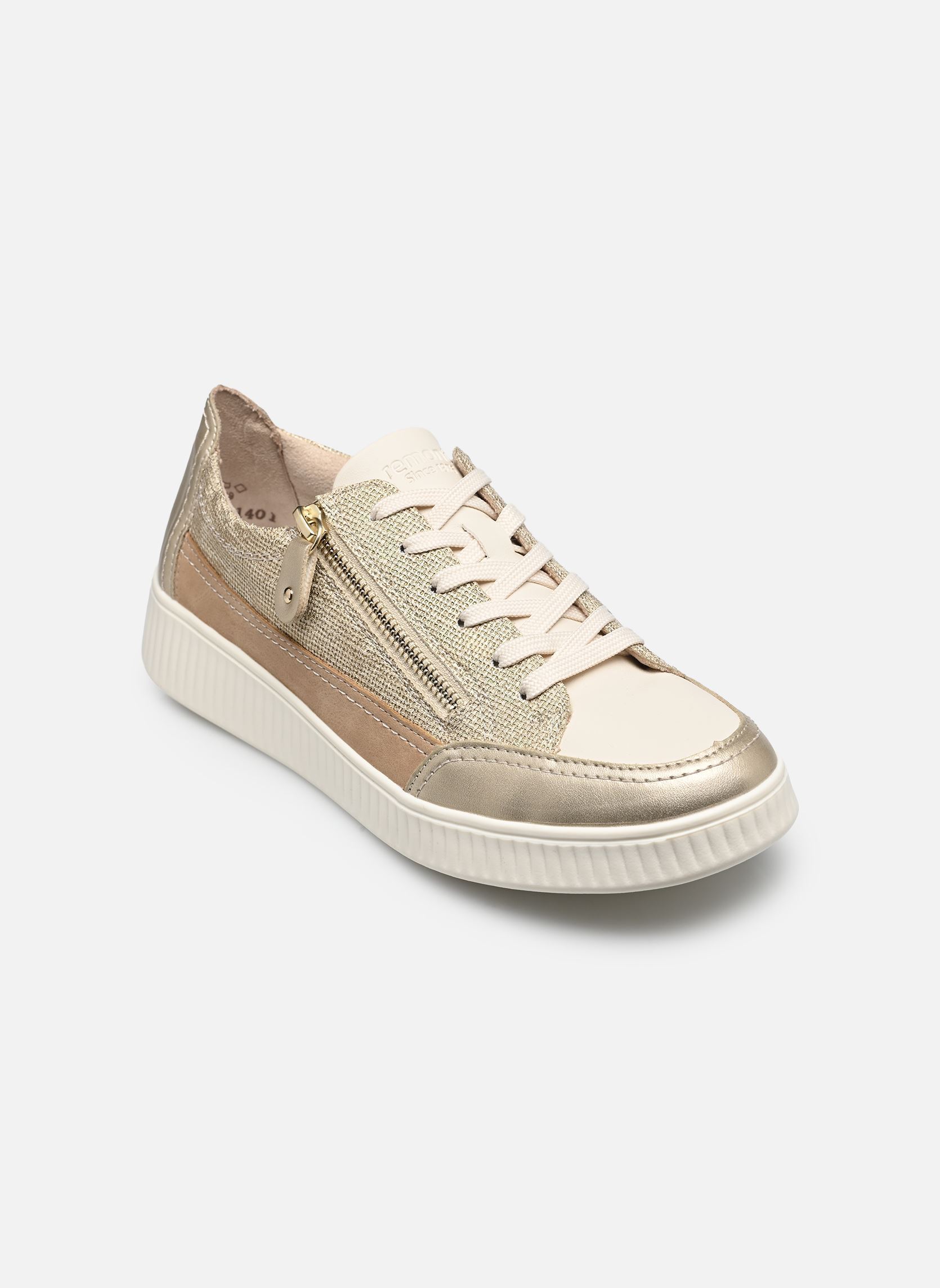 Lage sneakers D2E06 dames goud en brons Remonte Lage sneakers D2E06 dames goud en brons PALEGOLD/PORZELLAN/MUSCHEL/MAR