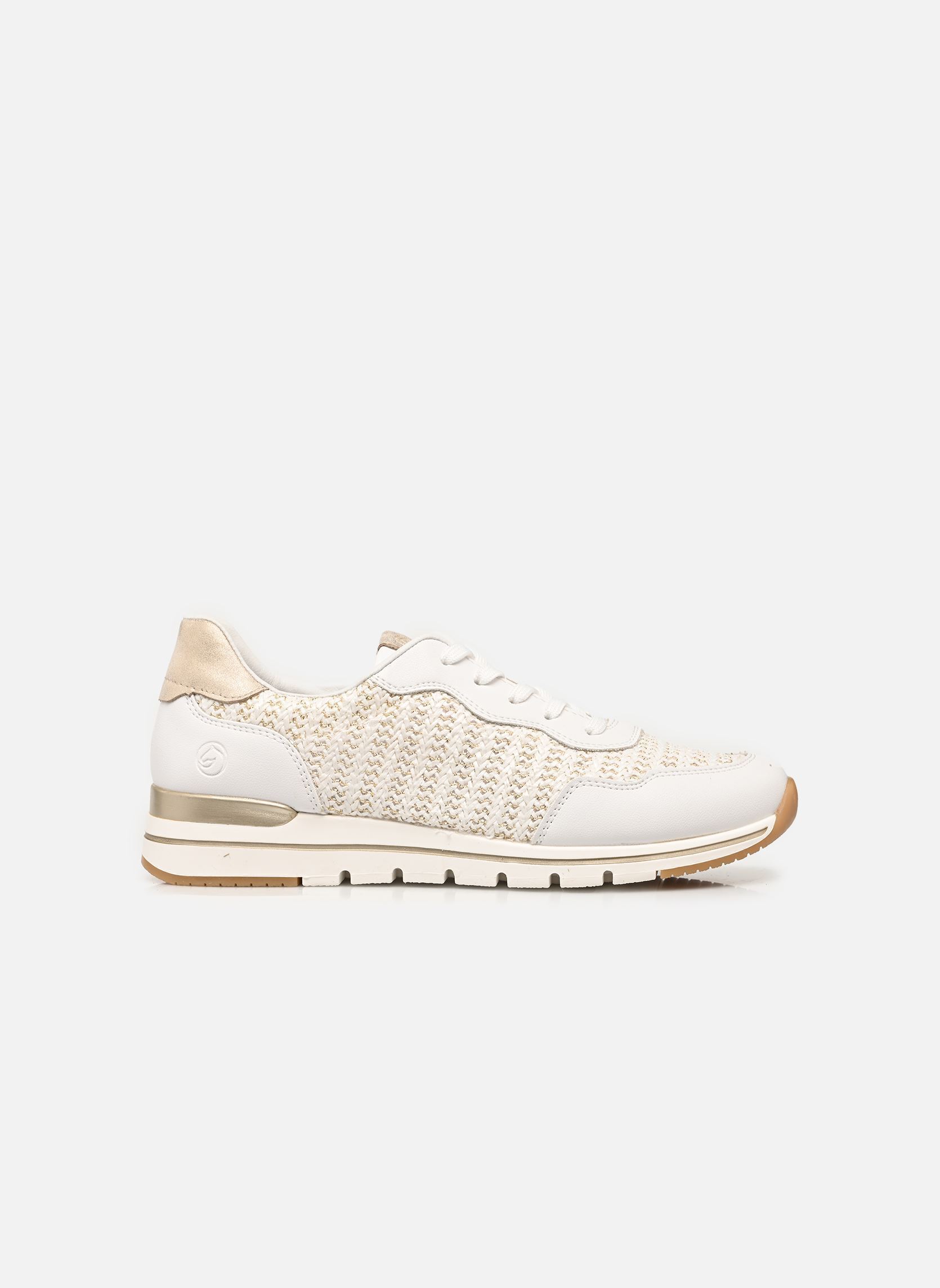 Lage sneakers R6717 dames wit Remonte Lage sneakers R6717 dames wit WEISS/WEISS-GOLD/MUSCHEL