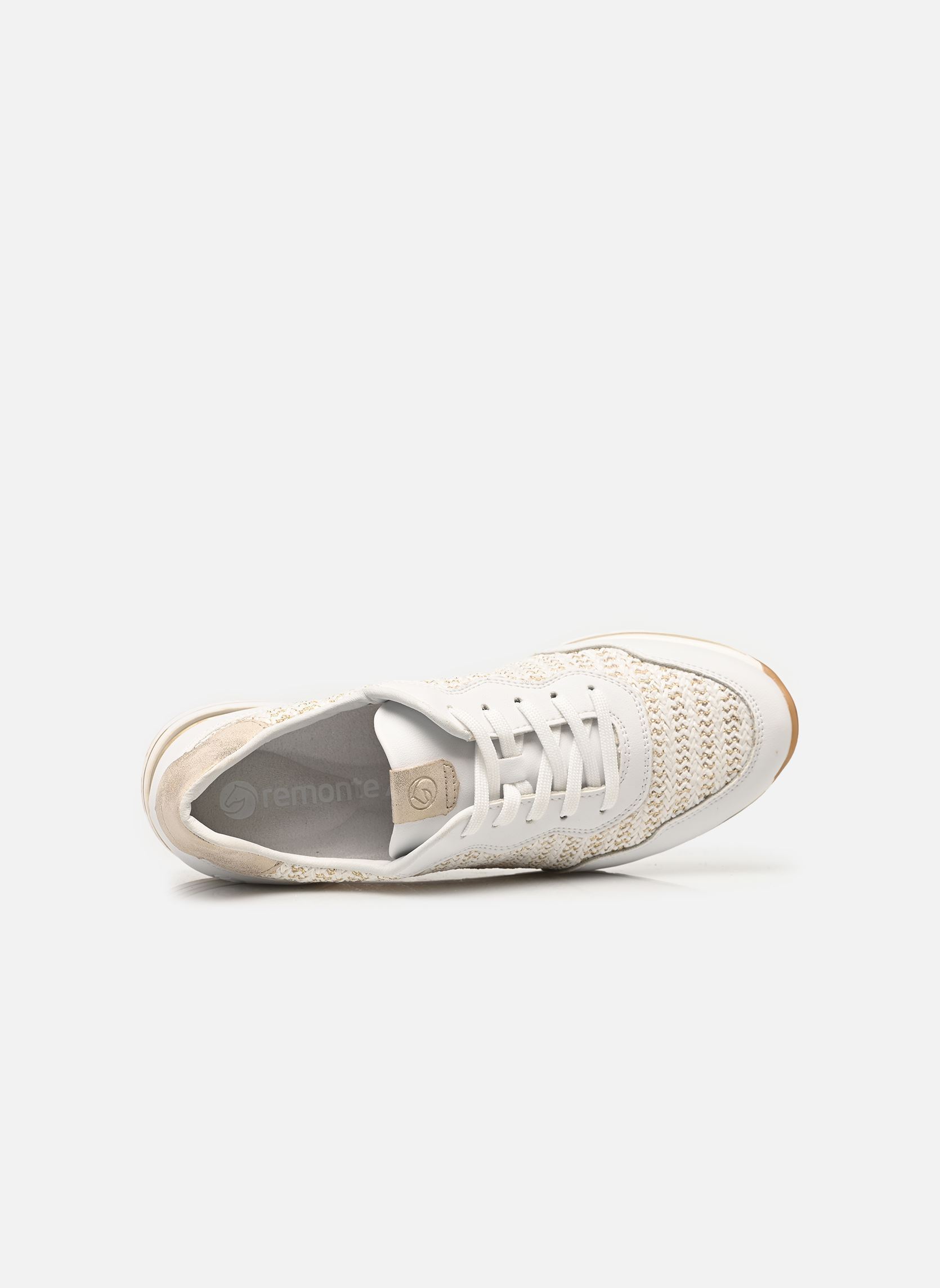 Lage sneakers R6717 dames wit Remonte Lage sneakers R6717 dames wit WEISS/WEISS-GOLD/MUSCHEL