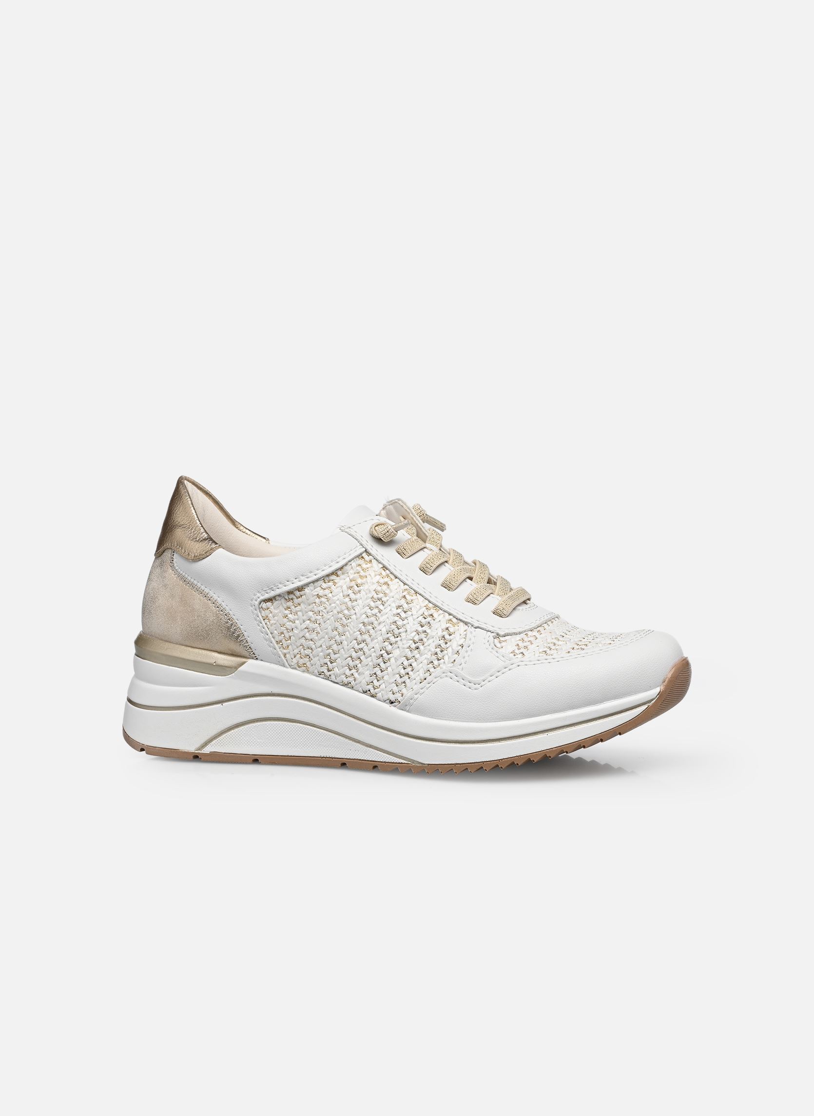 Sleehak sneakers D0T20 dames wit Remonte Sleehak sneakers D0T20 dames wit WEISS/WEISS-GOLD/MUSCHEL/LIGHT