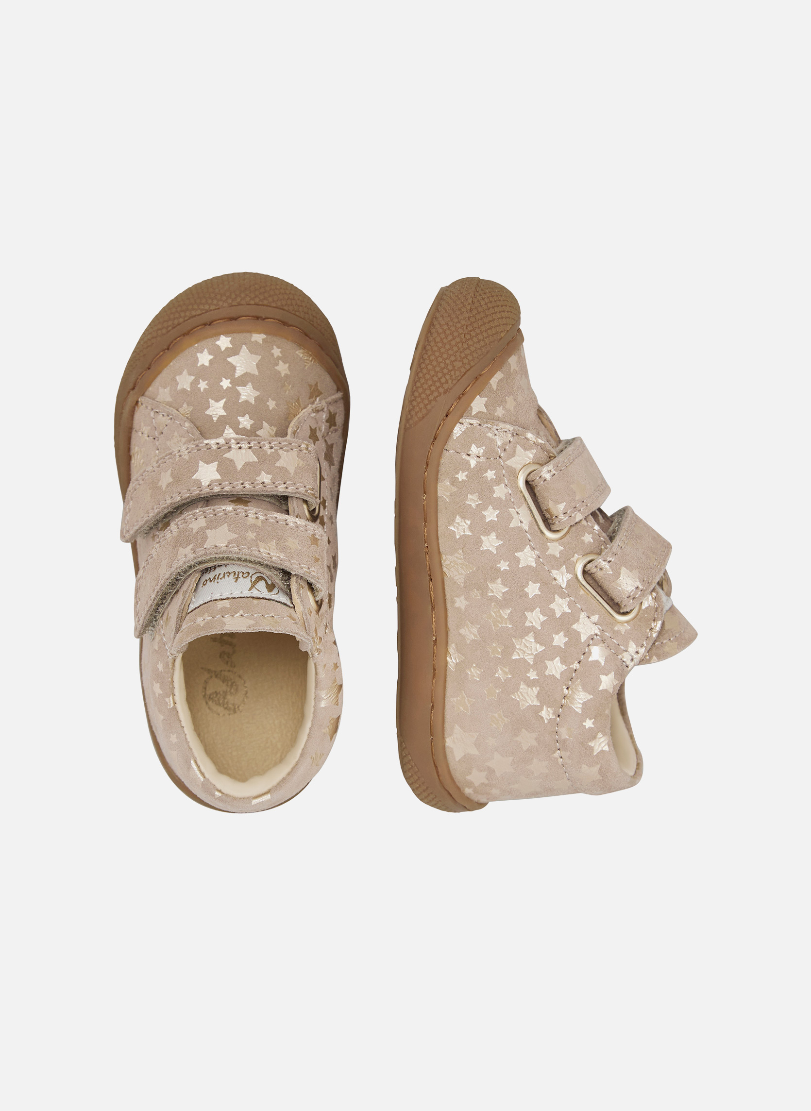 Naturino - Cocoon VL - Taille 20 - baskets en cuir à velcro et pare-chocs - pois