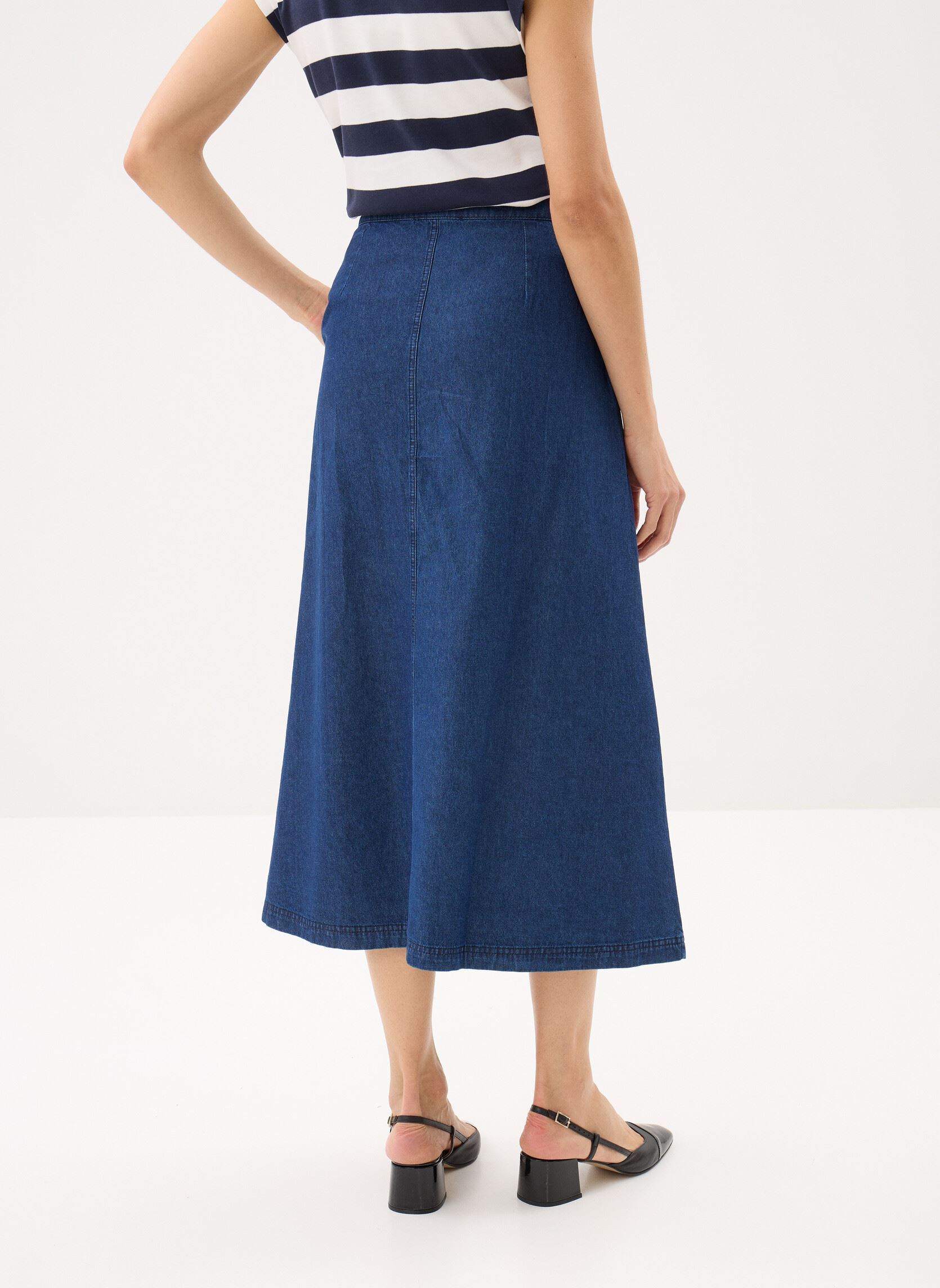 Jupes longues JDENIM-COROLLE femme bleu MADE BY Jupes longues JDENIM-COROLLE femme bleu DENIM BRUT