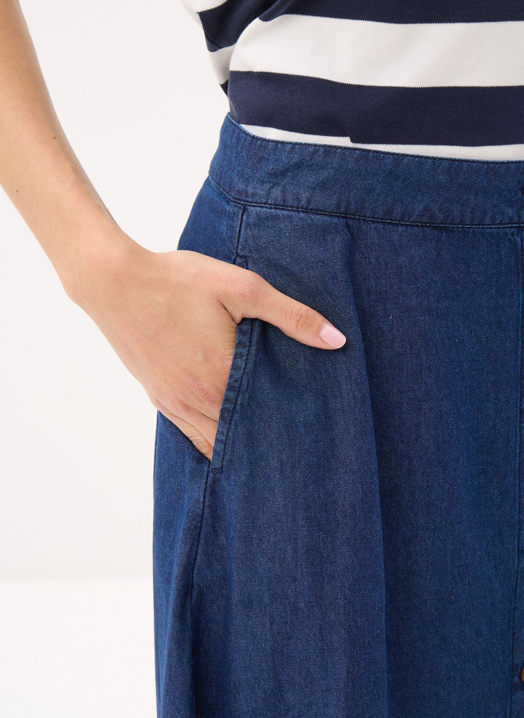Jupes longues JDENIM-COROLLE femme bleu MADE BY Jupes longues JDENIM-COROLLE femme bleu DENIM BRUT