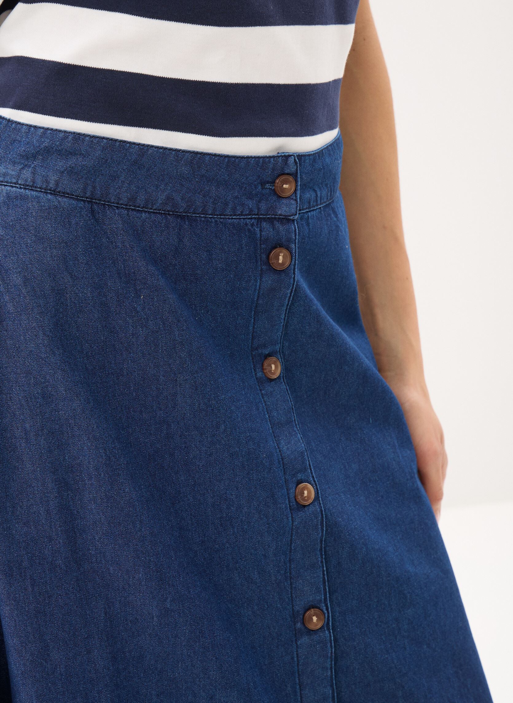 Jupes longues JDENIM-COROLLE femme bleu MADE BY Jupes longues JDENIM-COROLLE femme bleu DENIM BRUT