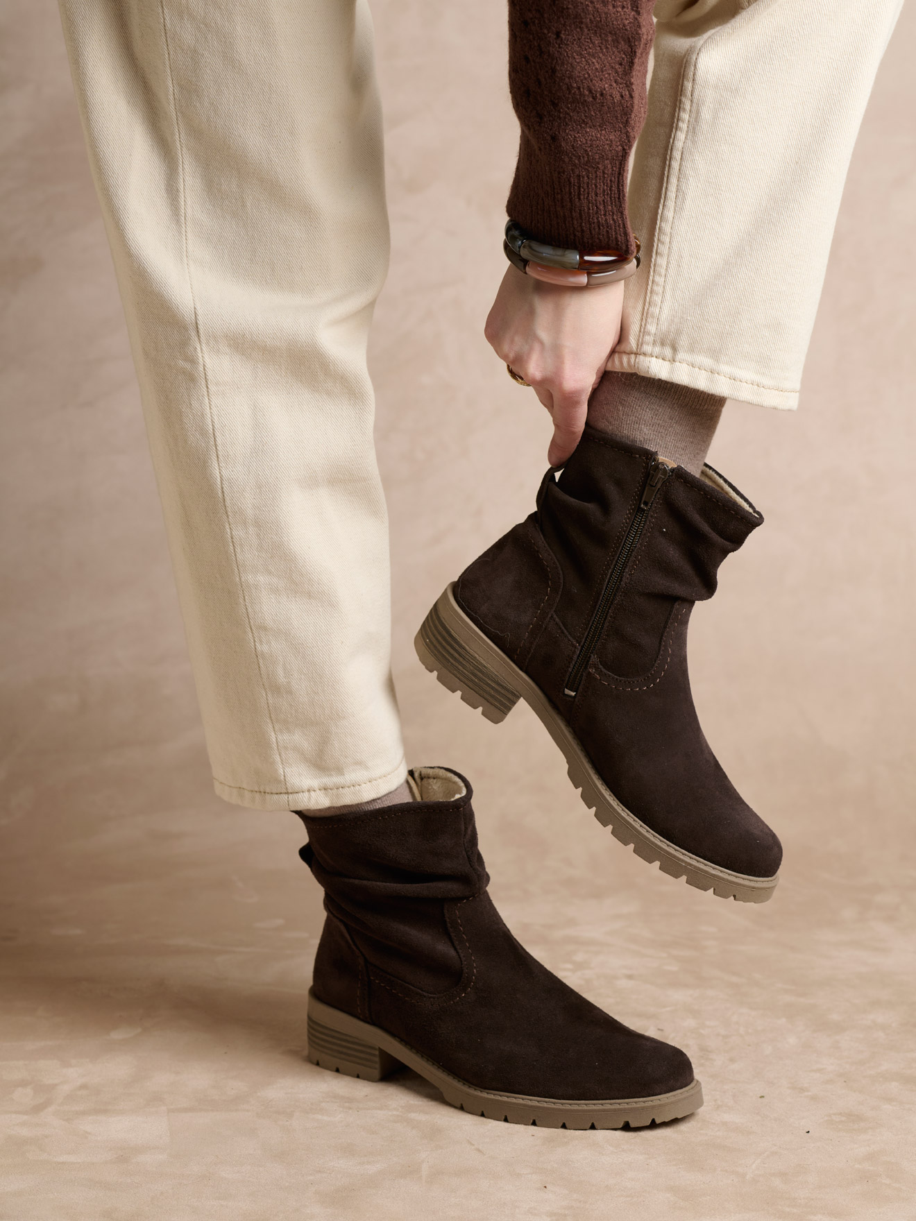 Bottines basses BOOTS femme marron Pediconfort Bottines basses BOOTS femme marron Marron