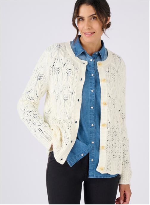 Cardigan Maille Chinée Thermolactyl - Damart - Rose - 0.00