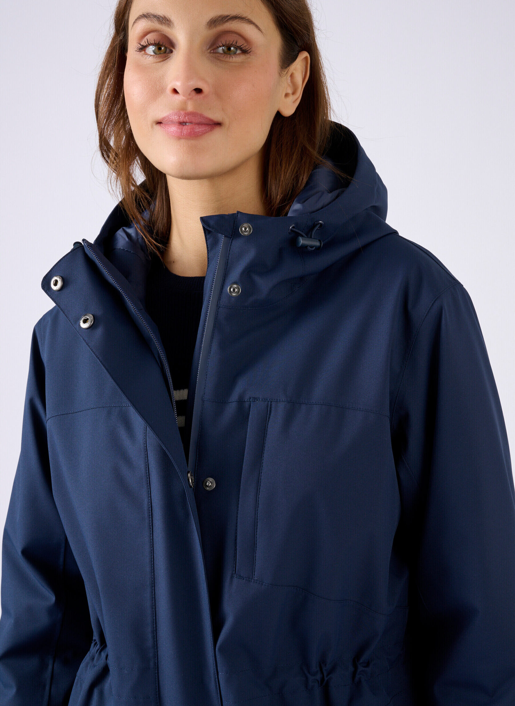 Damart Parka à Capuche Déperlante Thermolactyl Femme Bleu Taille 42-44 (M)