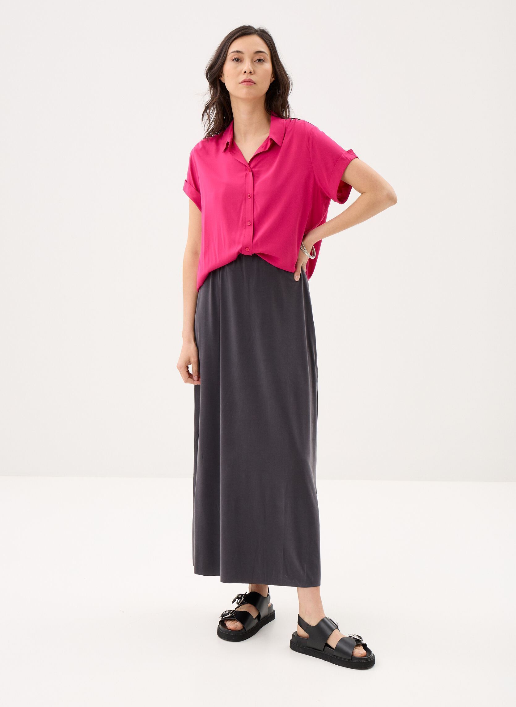 Chemises manches courtes Majan ss shirt 9942 femme rose Samsoe Samsoe Chemises manches courtes Majan ss shirt 9942 femme rose Cherries Jubilee
