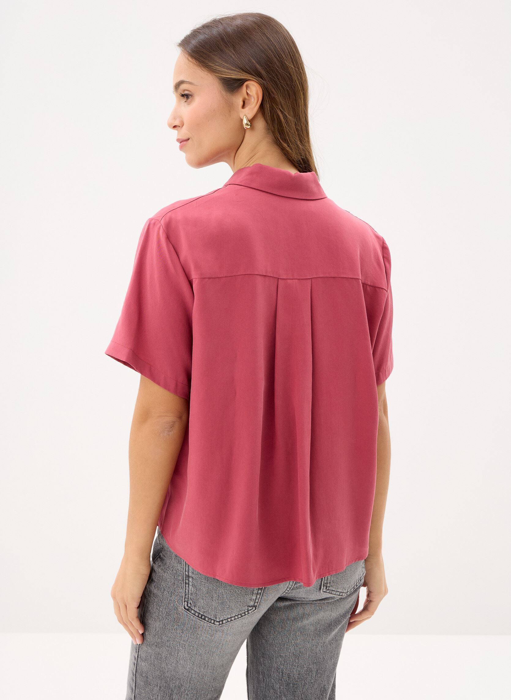 Chemises manches courtes Mina ss shirt 14028 femme rouge Samsoe Samsoe Chemises manches courtes Mina ss shirt 14028 femme rouge Earth Red