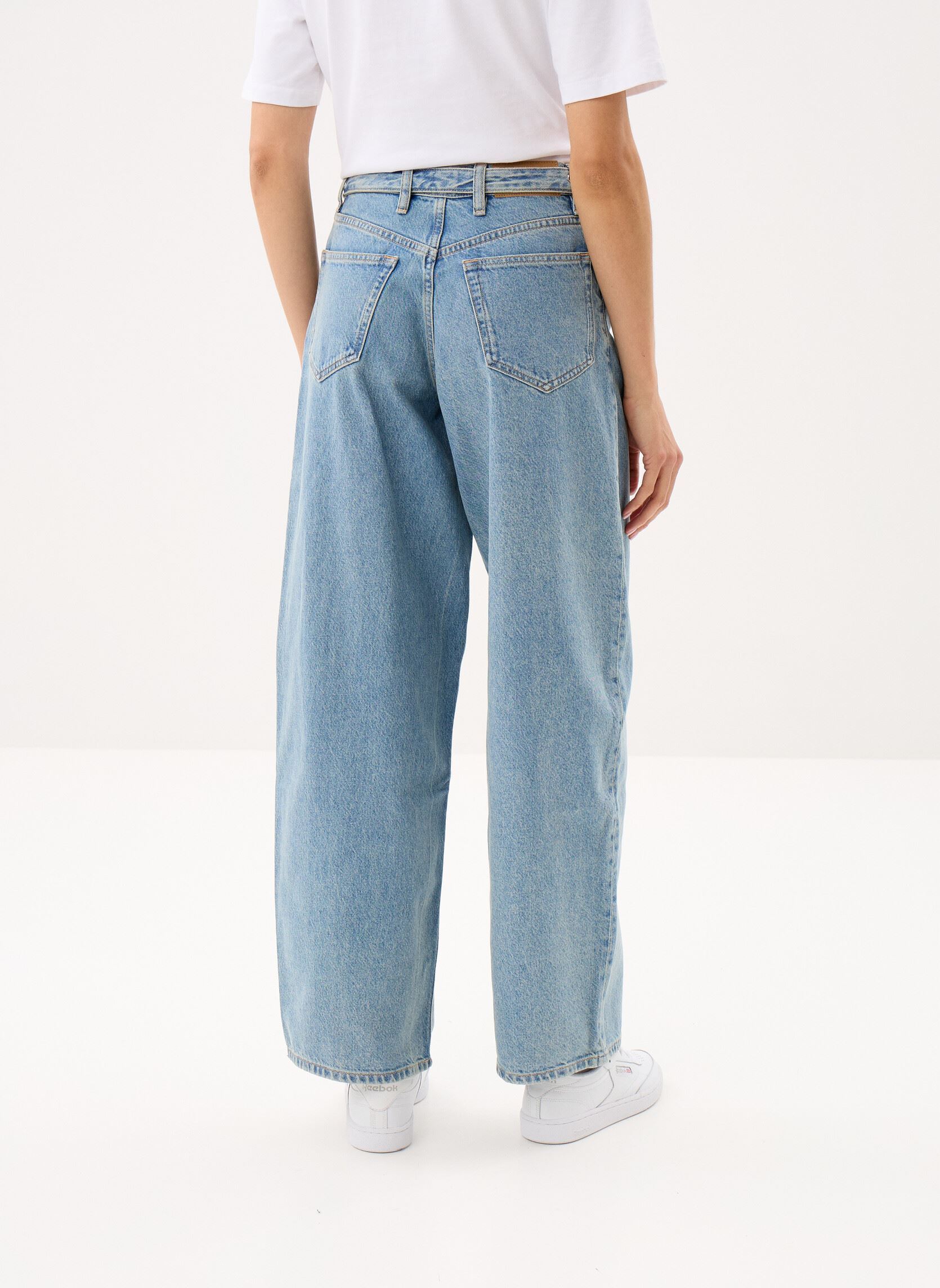 Wijde jeans / Flared Jeans Saharper jeans belt 15769 dames blauw Samsoe Samsoe Wijde jeans / Flared Jeans Saharper jeans belt 15769 dames blauw River