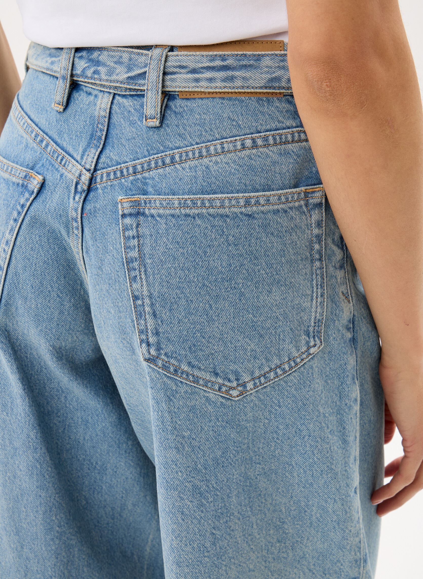 Wijde jeans / Flared Jeans Saharper jeans belt 15769 dames blauw Samsoe Samsoe Wijde jeans / Flared Jeans Saharper jeans belt 15769 dames blauw River