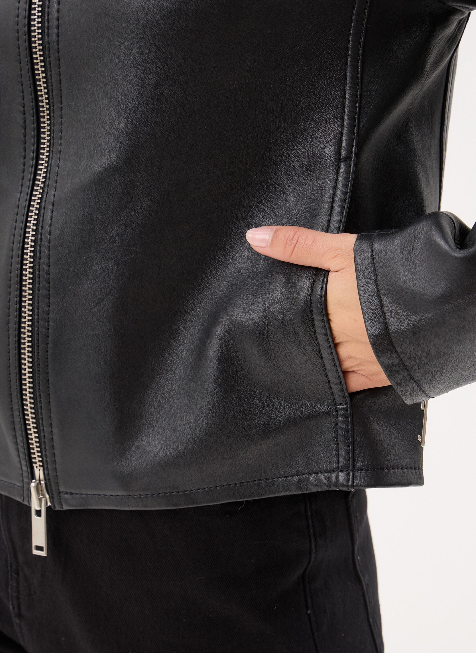 Leren jassen Sashira jacket 15823 dames zwart Samsoe Samsoe Leren jassen Sashira jacket 15823 dames zwart Black