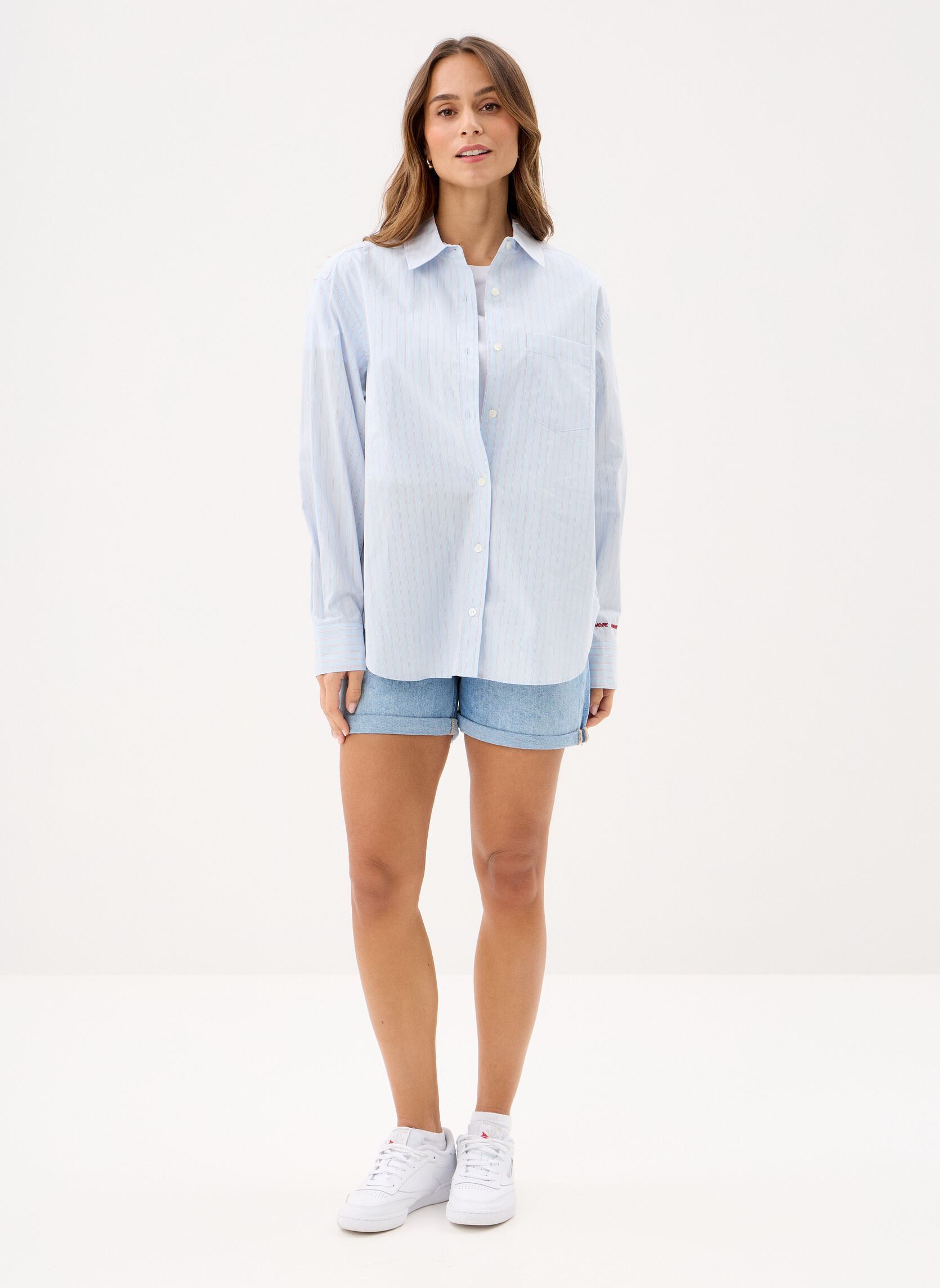 Chemises manches longues Salova pocket shirt 15756 femme bleu Samsoe Samsoe Chemises manches longues Salova pocket shirt 15756 femme bleu RUGBY BLUE ST.