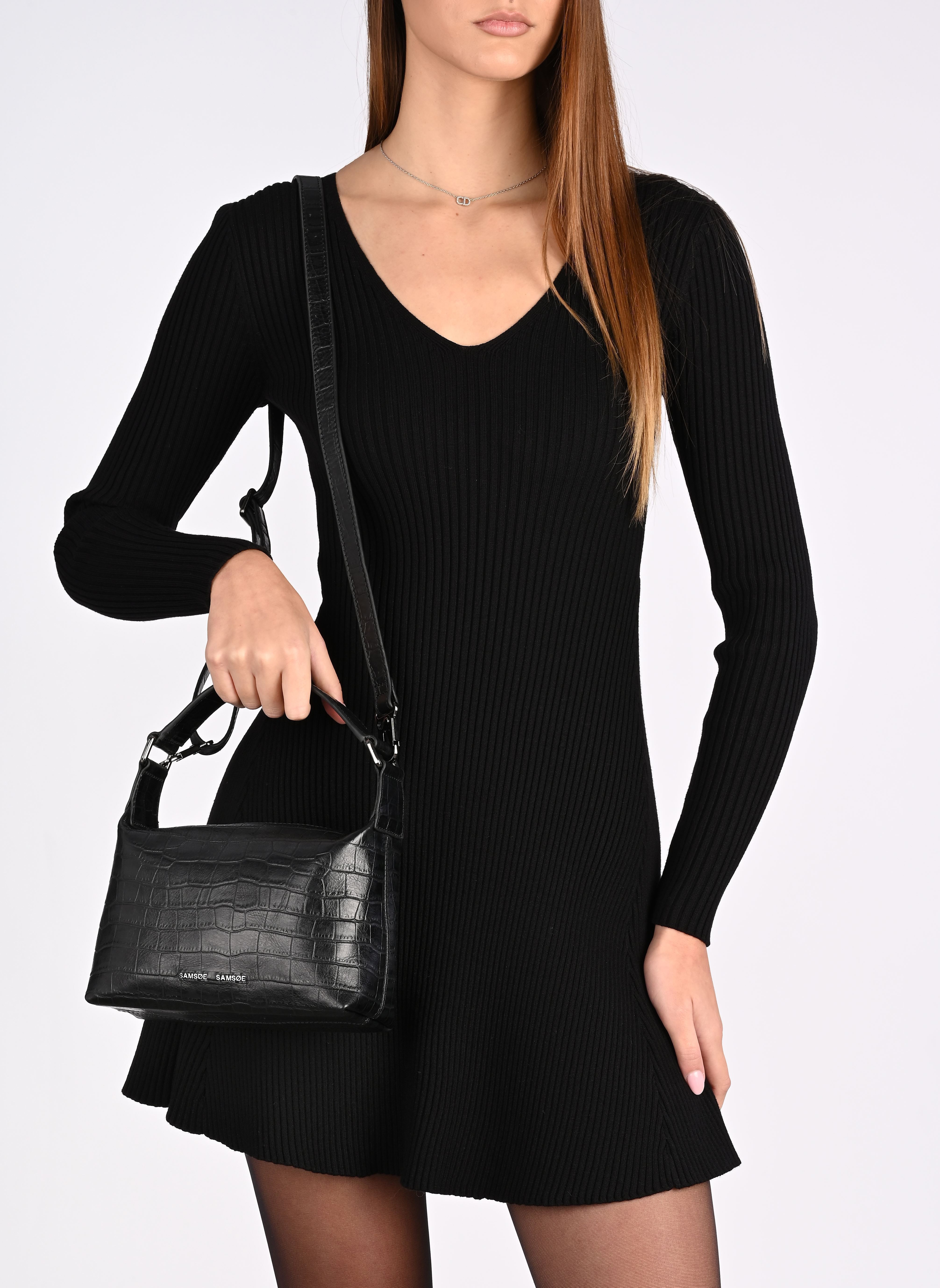 Schoudertassen Salylo s mini bag 15854 dames zwart Samsoe Samsoe Schoudertassen Salylo s mini bag 15854 dames zwart Black