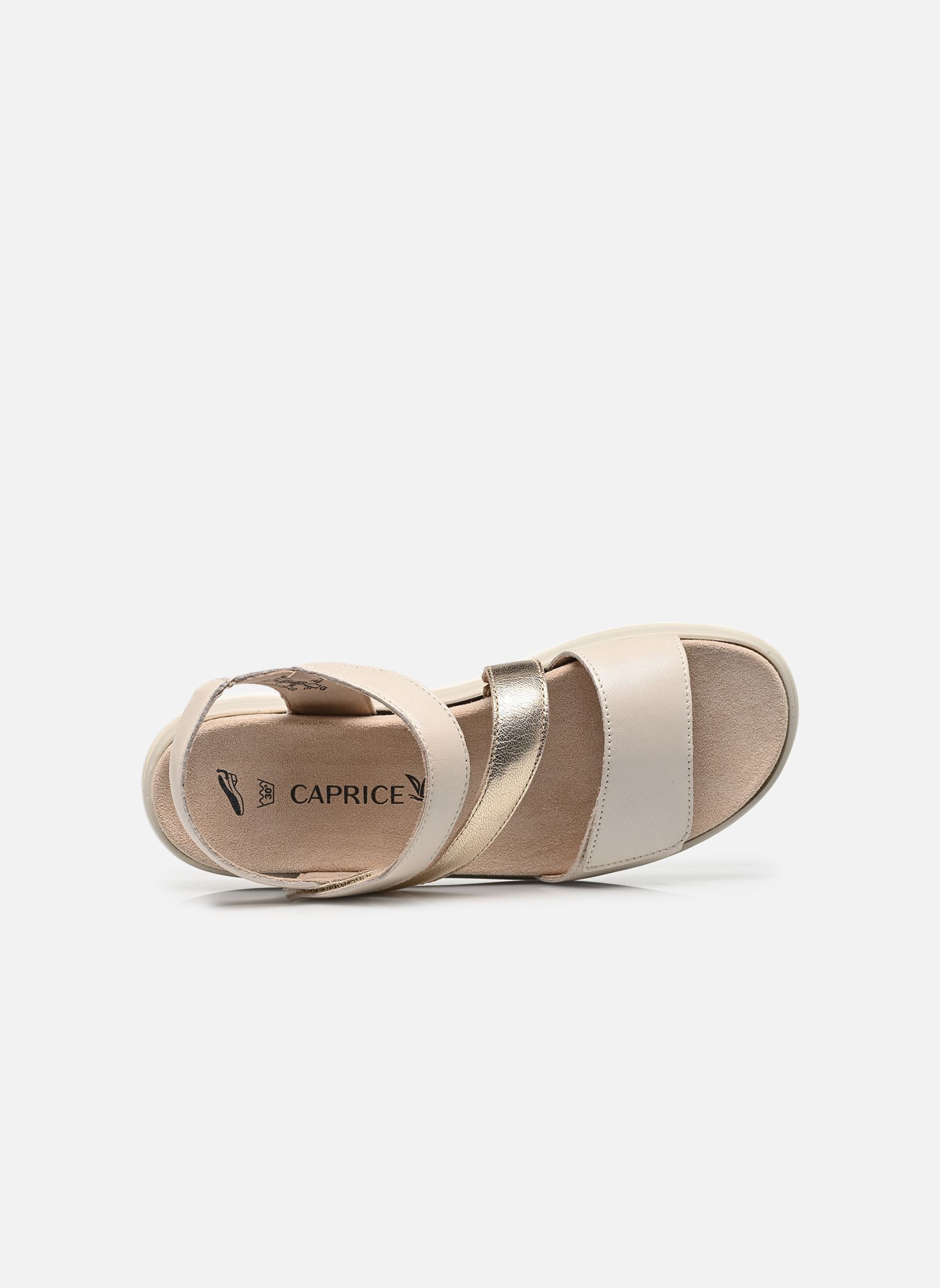 Sandales compensées et plateformes 9-28716-44 femme blanc Caprice Sandales compensées et plateformes 9-28716-44 femme blanc OFFWH/LT GOLD
