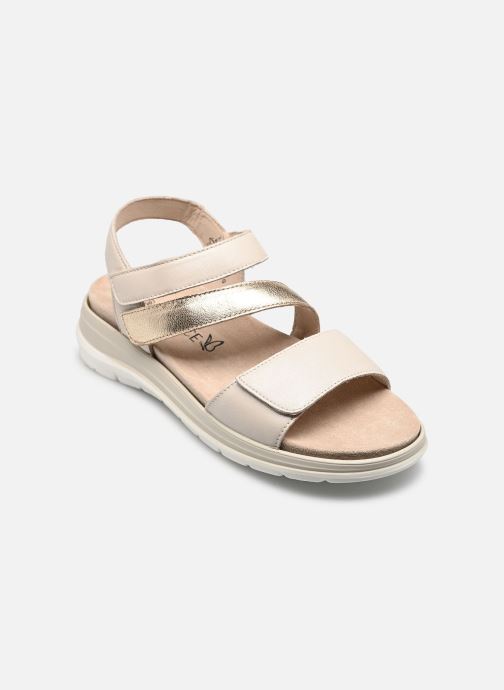 Caprice Sandalen met sleehak en plateau 9-28716-44 dames wit