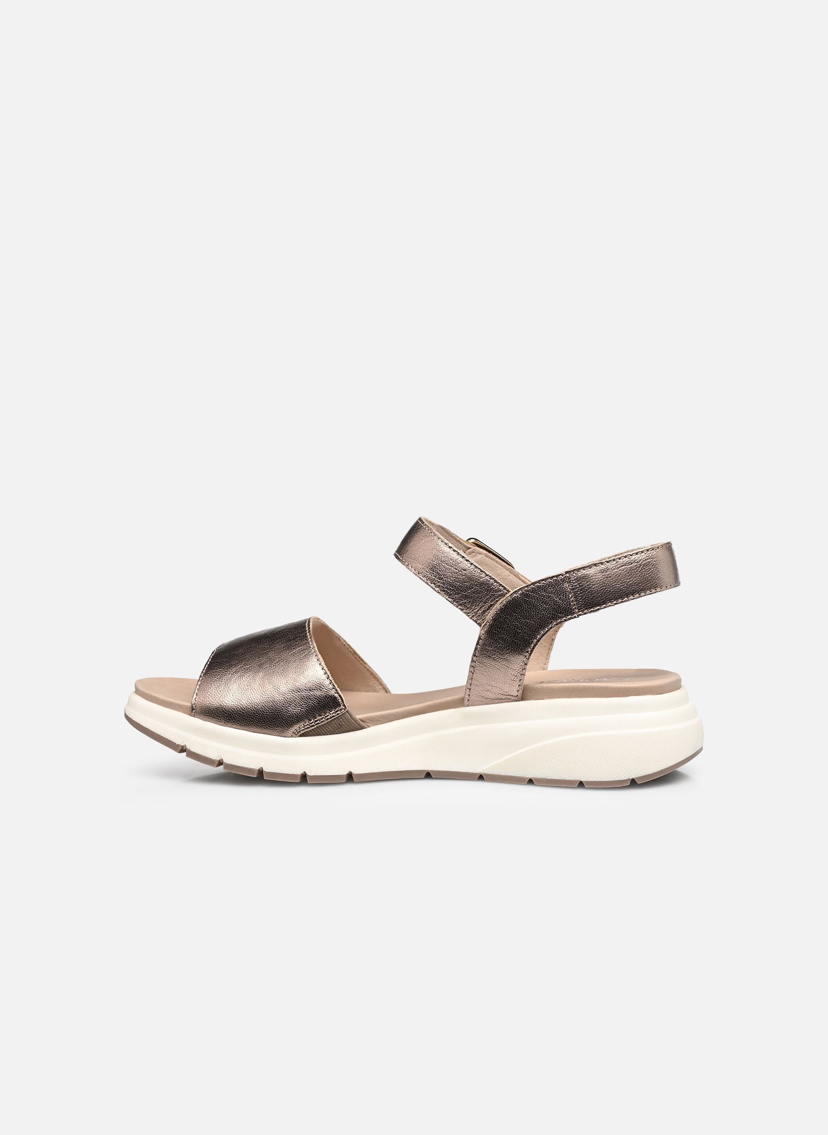 Sandales compensées et plateformes 9-28708-46 femme or et bronze Caprice Sandales compensées et plateformes 9-28708-46 femme or et bronze TAUPE METALLIC