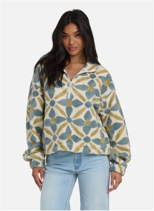 Billabong Vestes polaires All The Time Sherpa femme bleu