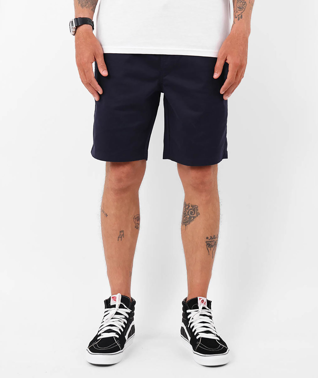 Shorts Short chino élastiqué uni stretch ONAGHEL homme bleu Oxbow Shorts Short chino élastiqué uni stretch ONAGHEL homme bleu Bleu marine