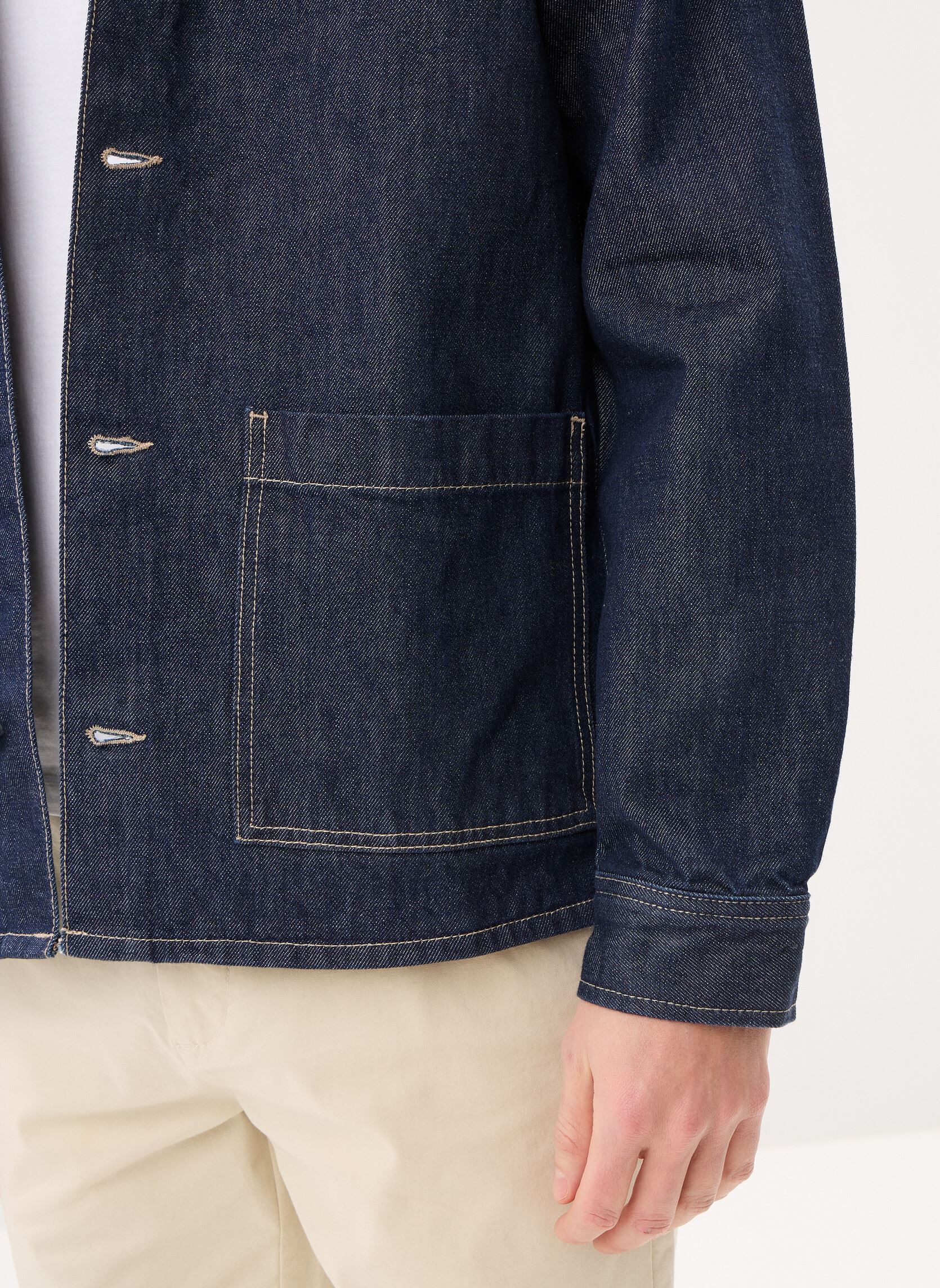 Vestes en jean Sahenry jacket 15059 homme bleu Samsoe Samsoe Vestes en jean Sahenry jacket 15059 homme bleu Dark Lake