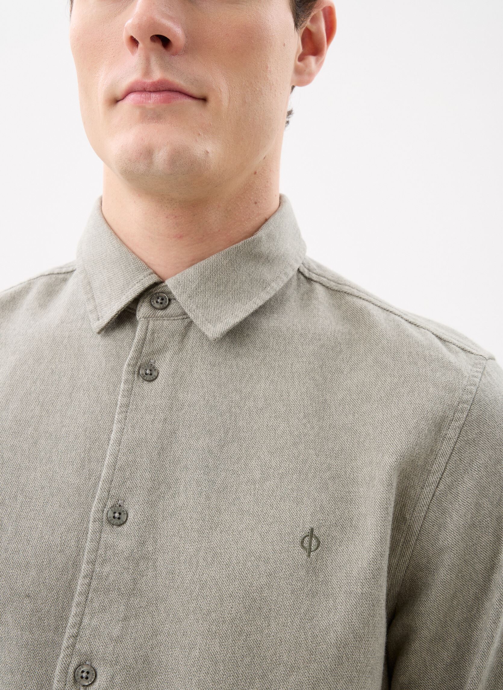 Hemden Saliam NX shirt 15838 heren beige Samsoe Samsoe Hemden Saliam NX shirt 15838 heren beige Seagrass Mel.