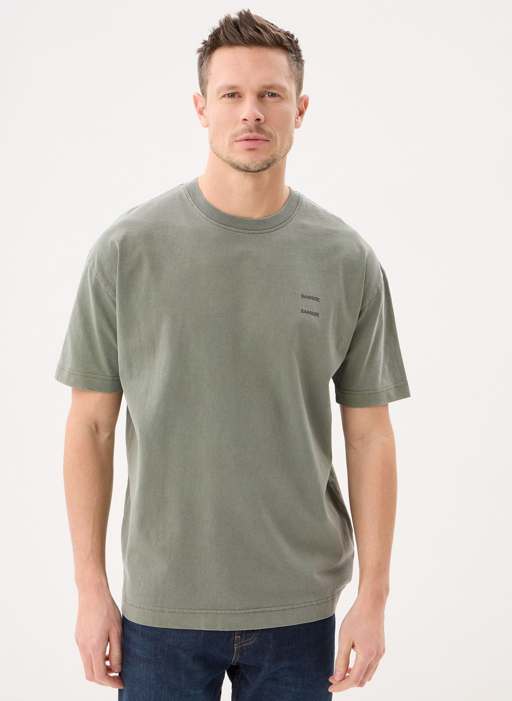 Tee-shirts manches courtes Sajoel t-shirt 15489 homme vert Samsoe Samsoe Tee-shirts manches courtes Sajoel t-shirt 15489 homme vert Castor Gray