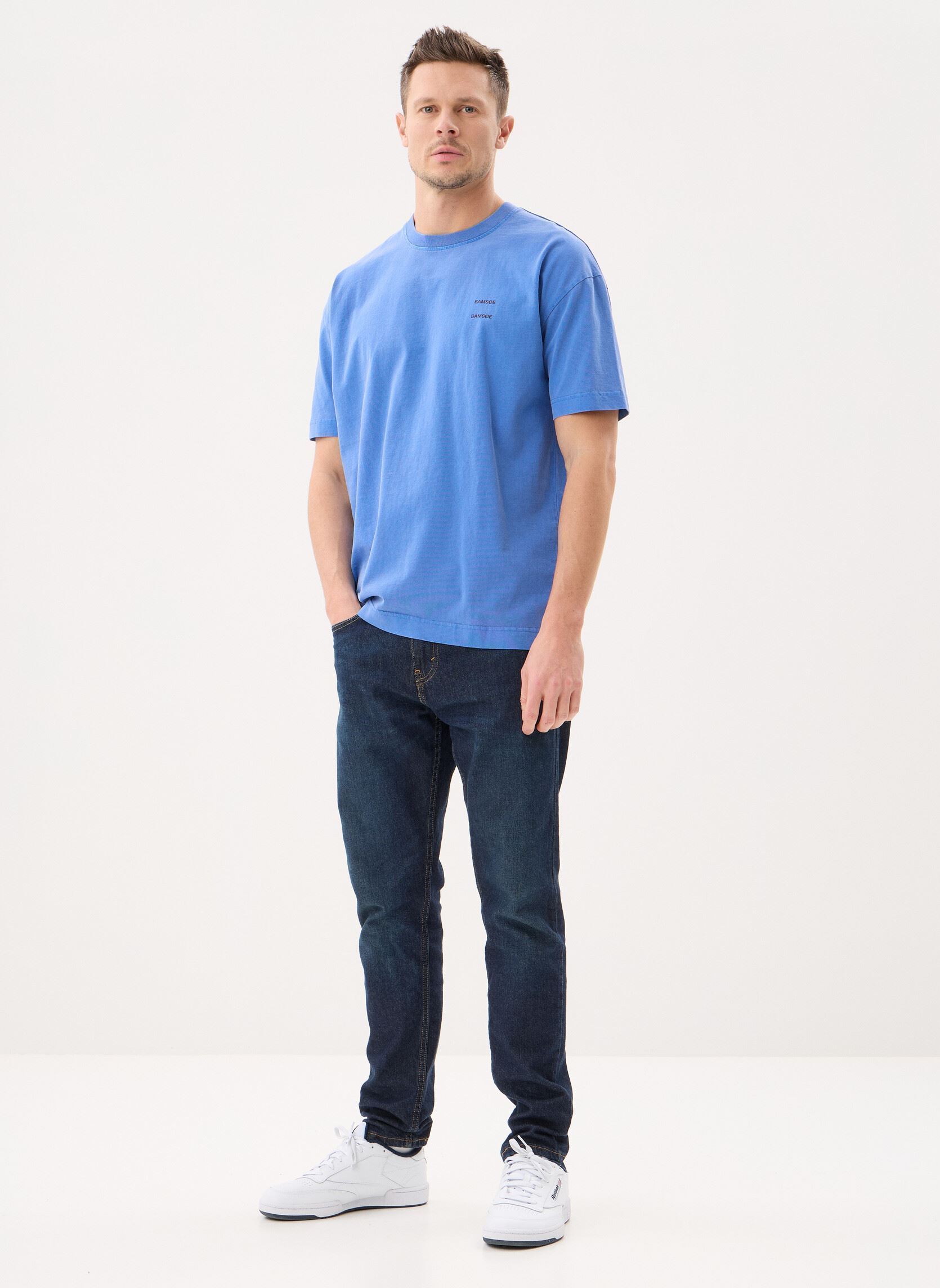 Kurzarm-T-Shirts Sajoel t-shirt 15489 herren blau Samsoe Samsoe Kurzarm-T-Shirts Sajoel t-shirt 15489 herren blau BRIGHT COBALT