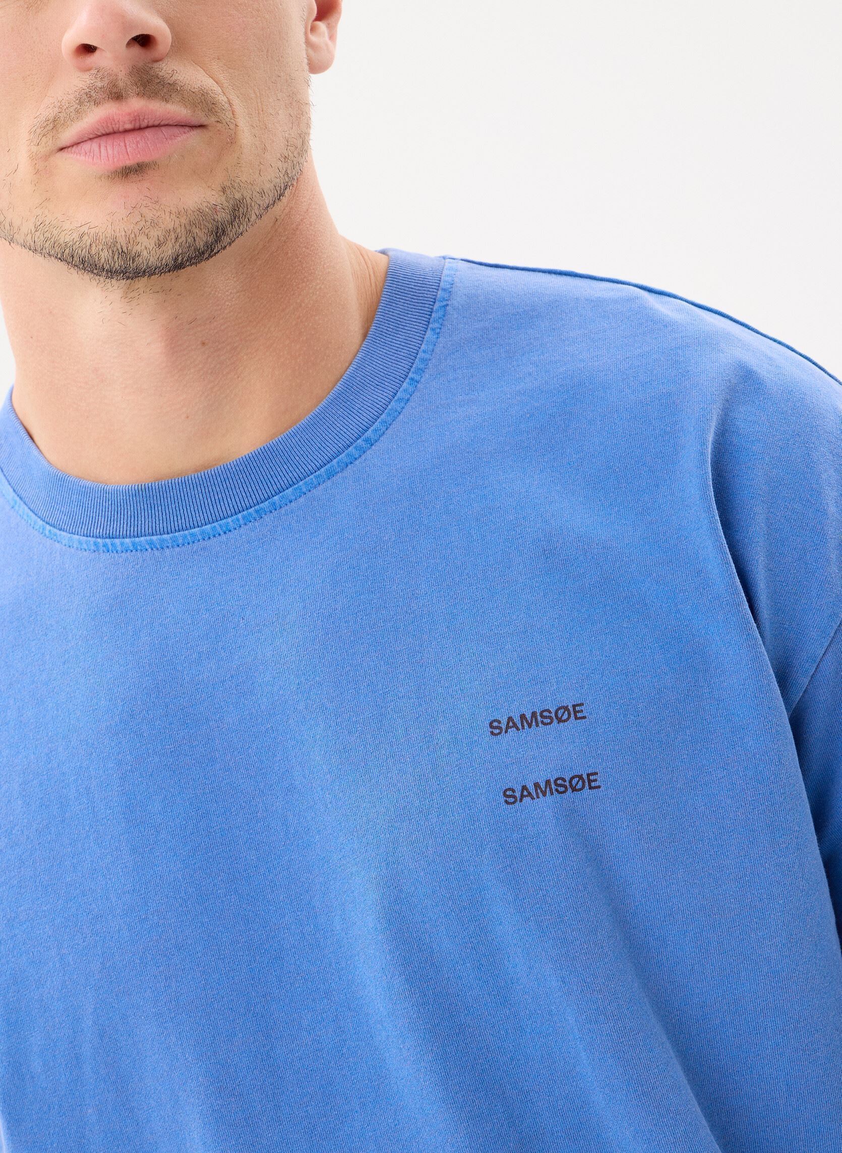 Kurzarm-T-Shirts Sajoel t-shirt 15489 herren blau Samsoe Samsoe Kurzarm-T-Shirts Sajoel t-shirt 15489 herren blau BRIGHT COBALT