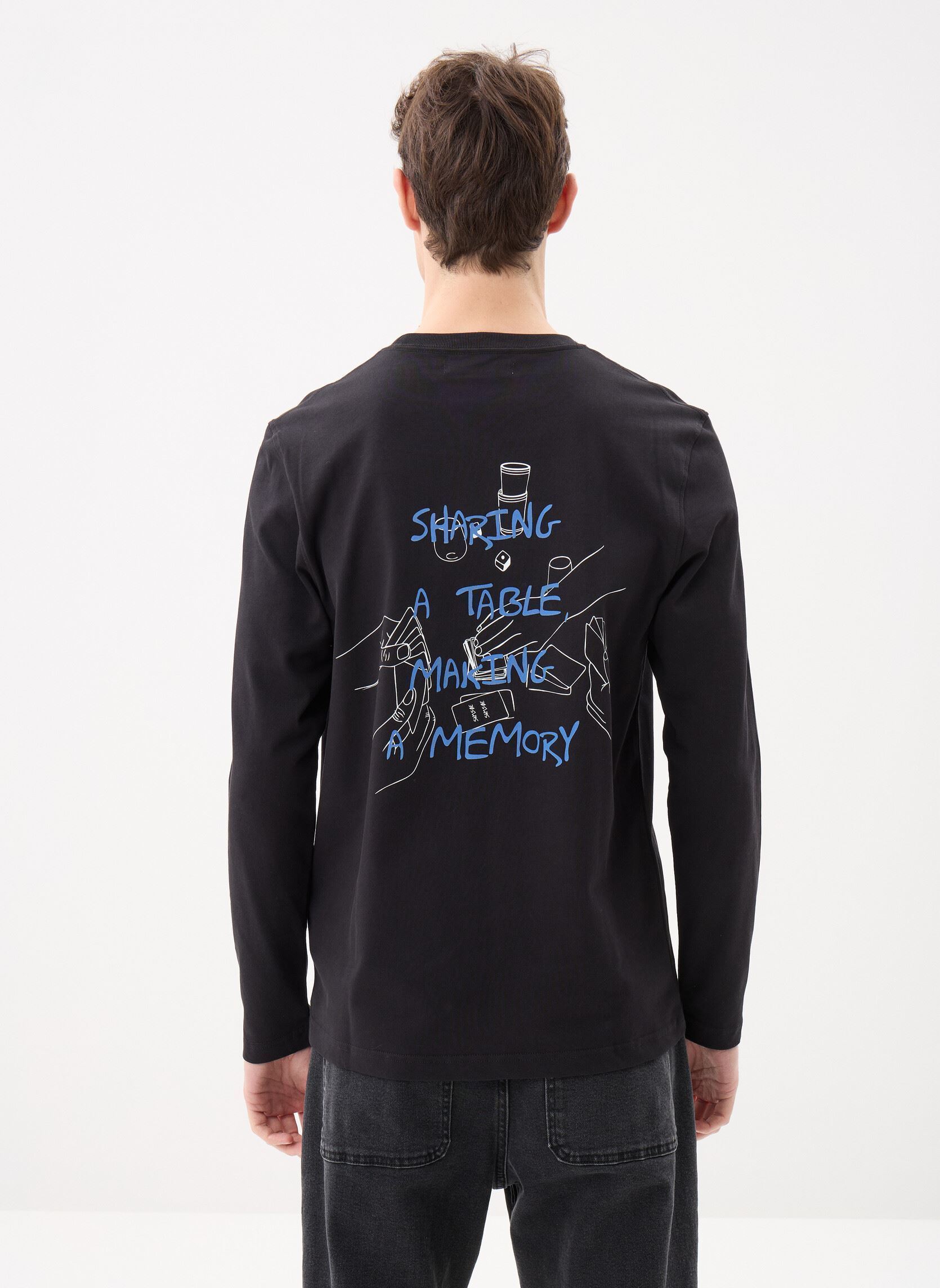 Langarm-T-Shirts Sacards t-shirt ls 11725 herren schwarz Samsoe Samsoe Langarm-T-Shirts Sacards t-shirt ls 11725 herren schwarz Black cards