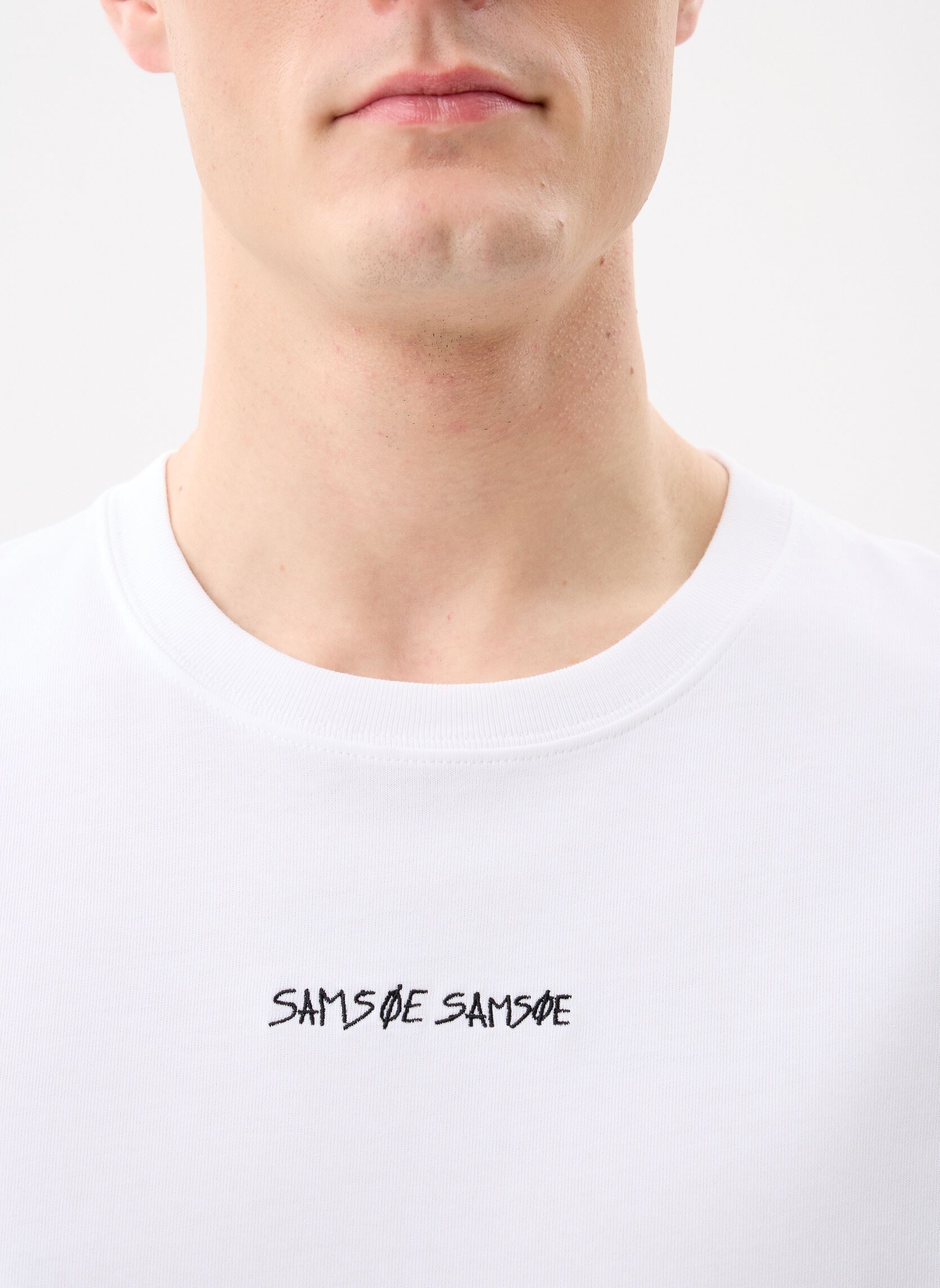 Tee-shirts manches courtes Sadinner t-shirt 11725 homme blanc Samsoe Samsoe Tee-shirts manches courtes Sadinner t-shirt 11725 homme blanc White dinner