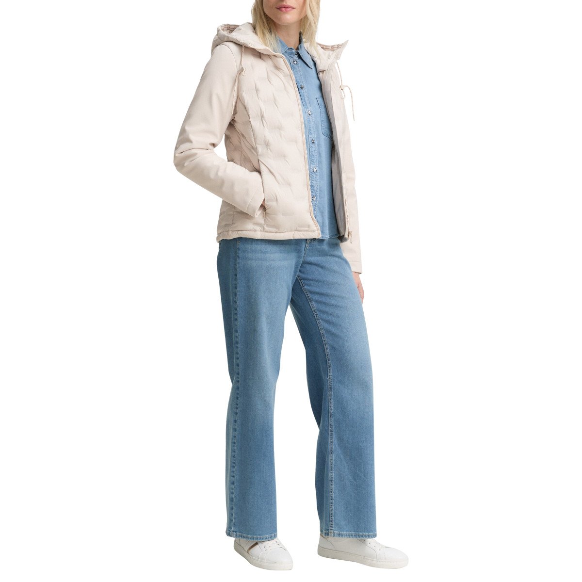 TOM TAILOR Blouson En Jean Femme - Veste Denim Coupe Classique