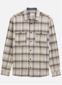 Chemises Chemise coton écossais homme beige Tom Tailor Chemises Chemise coton écossais homme beige Beige