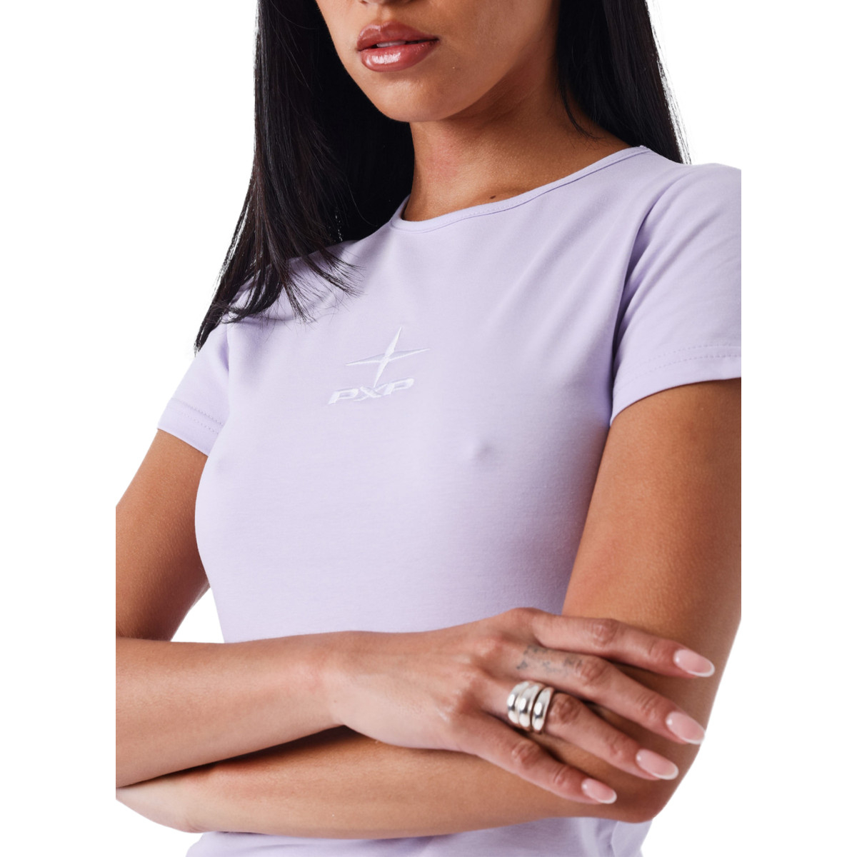 Top Savage X Fenty Femme – 2X – Vert – Jersey Coton Crop Top Manches Courtes – Occasion