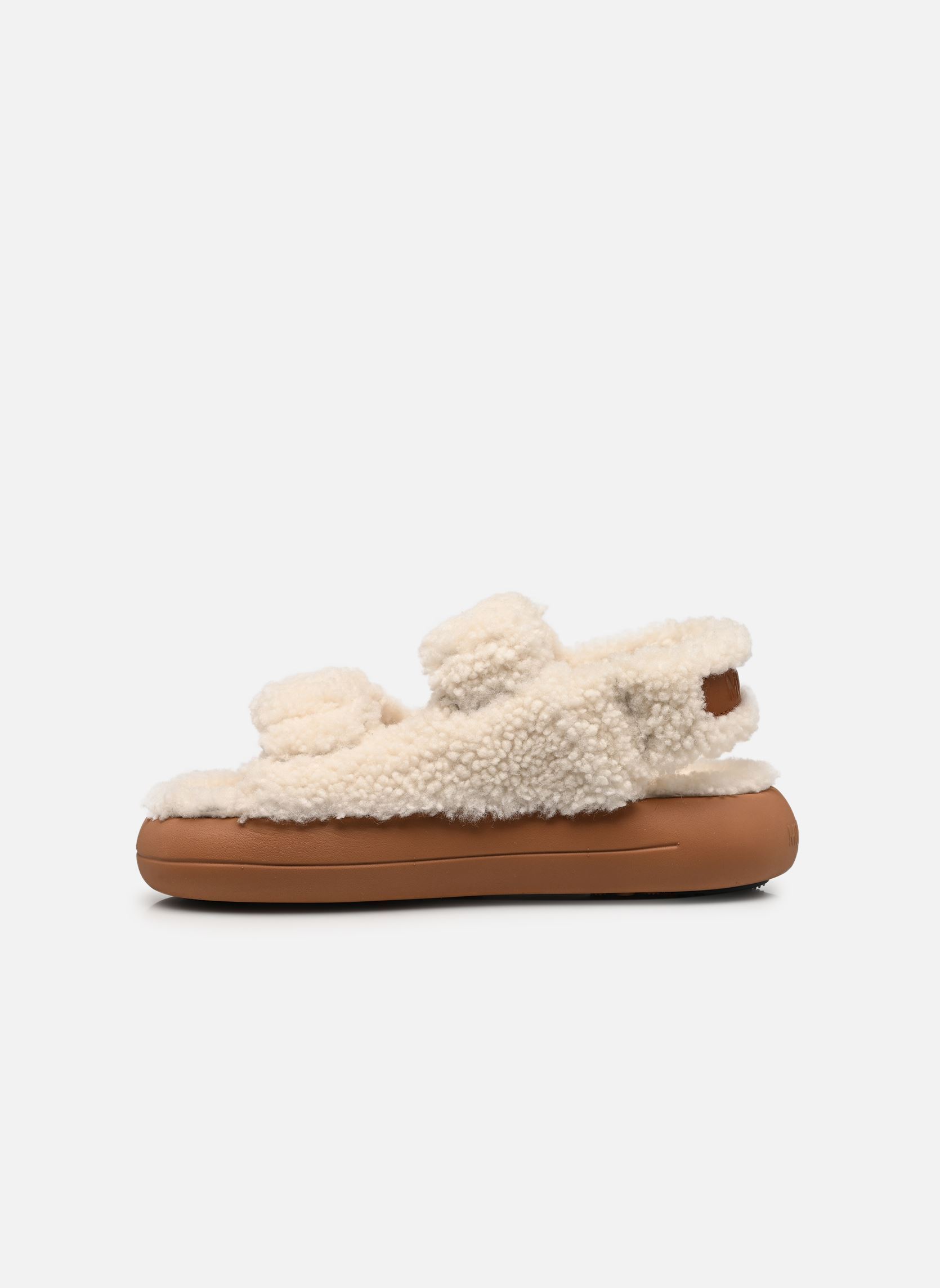 Pantoffels MB SHEARLING SANDAL dames wit Moon Boot Pantoffels MB SHEARLING SANDAL dames wit Ice