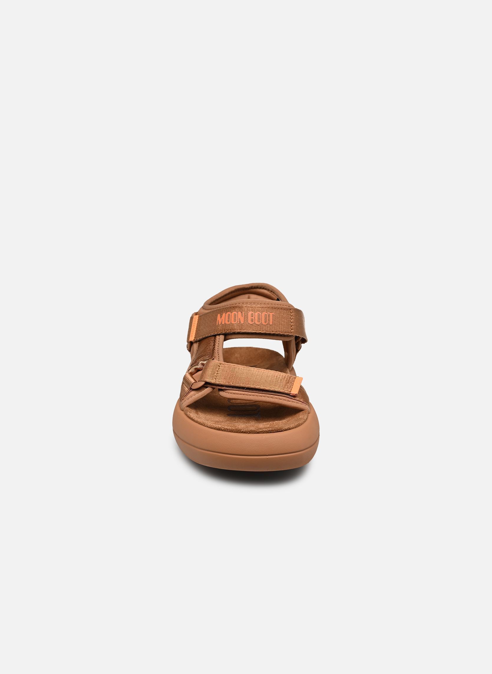 Platte sandalen MB SUPER SANDAL dames bruin Moon Boot Platte sandalen MB SUPER SANDAL dames bruin COGNAC