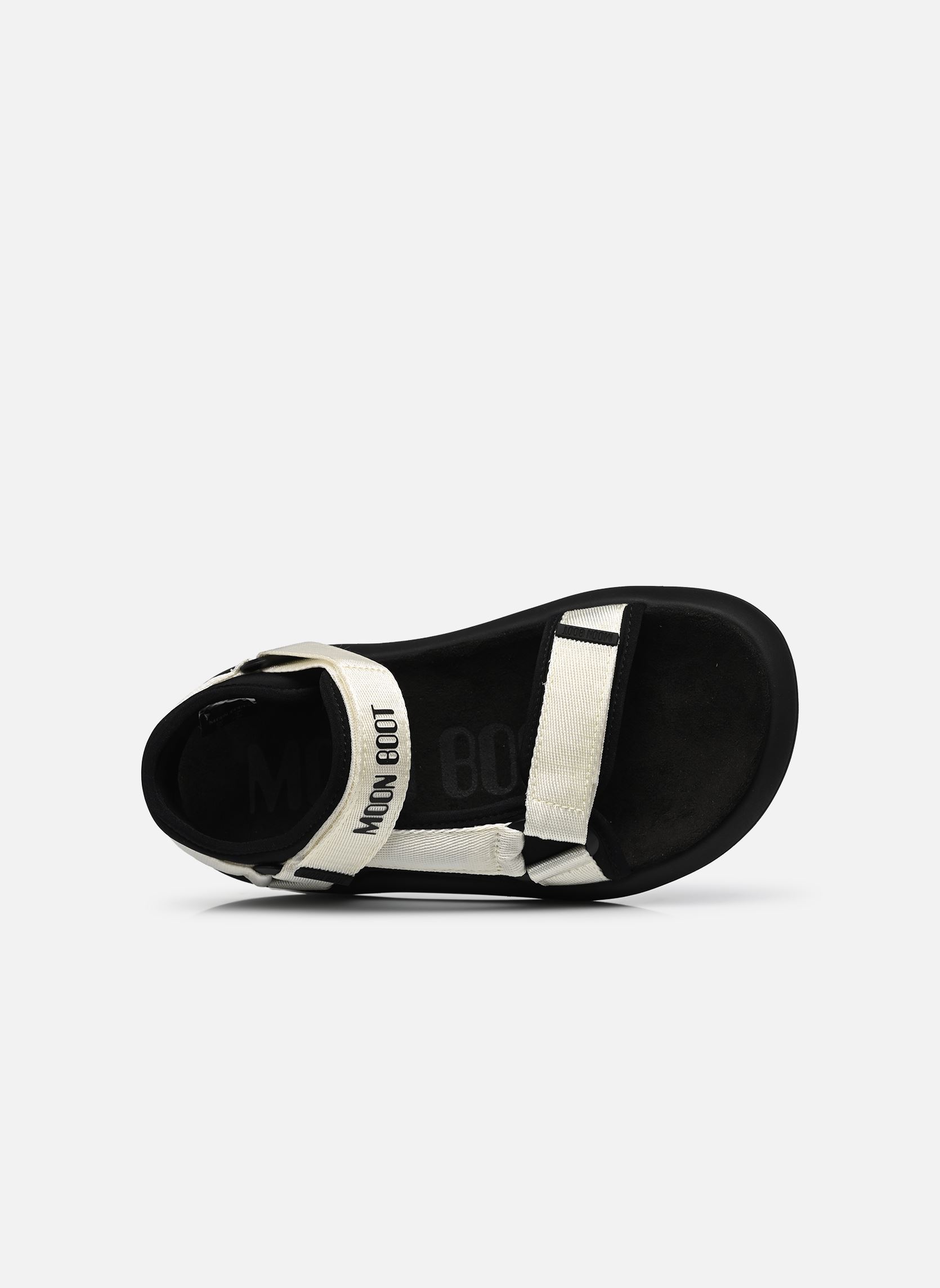 Sandales plates MB SUPER SANDAL femme blanc Moon Boot Sandales plates MB SUPER SANDAL femme blanc Black/white