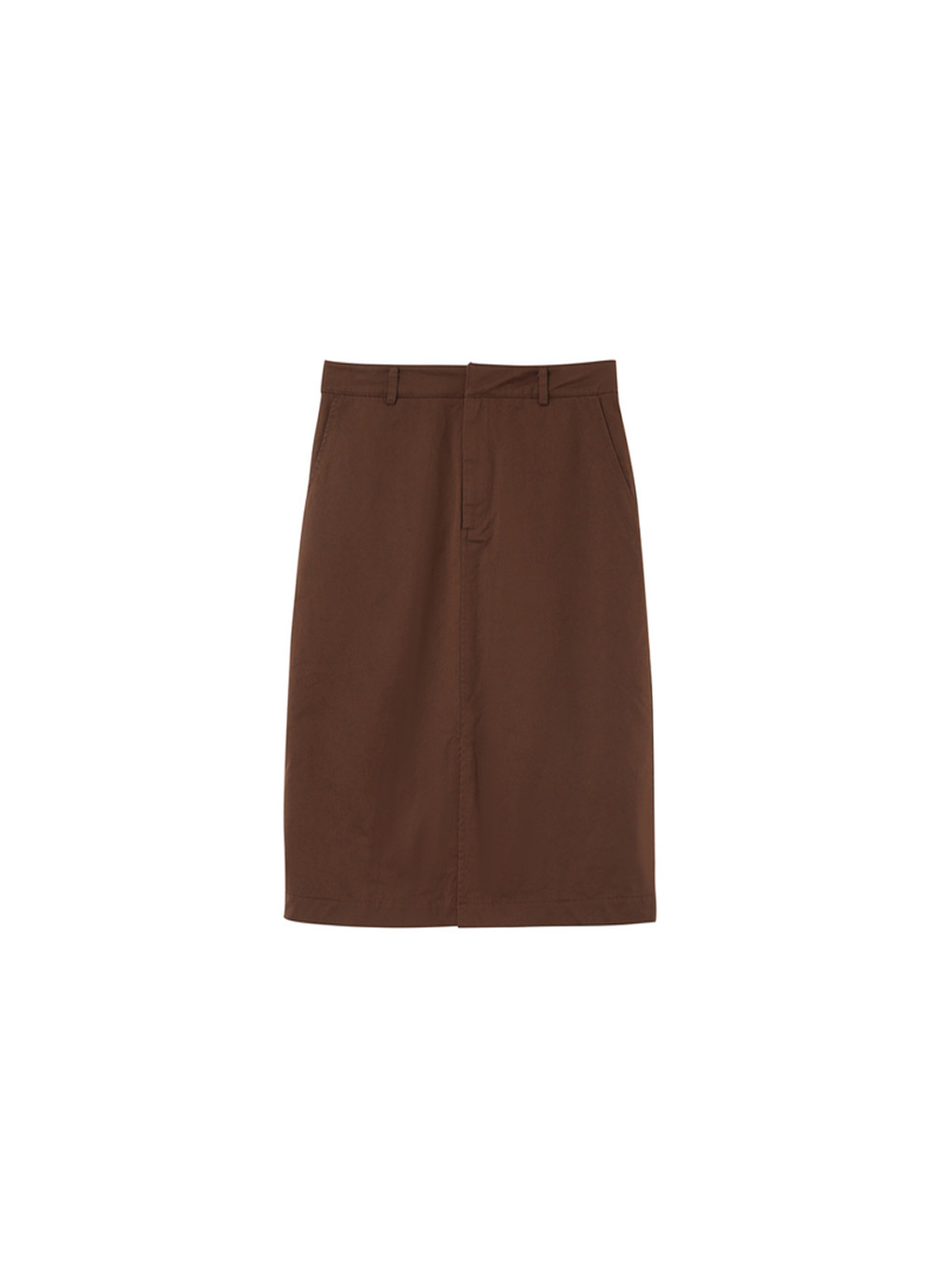 Jupe crayon en tissu enduit - Marron foncé - FEMME | H&M CA