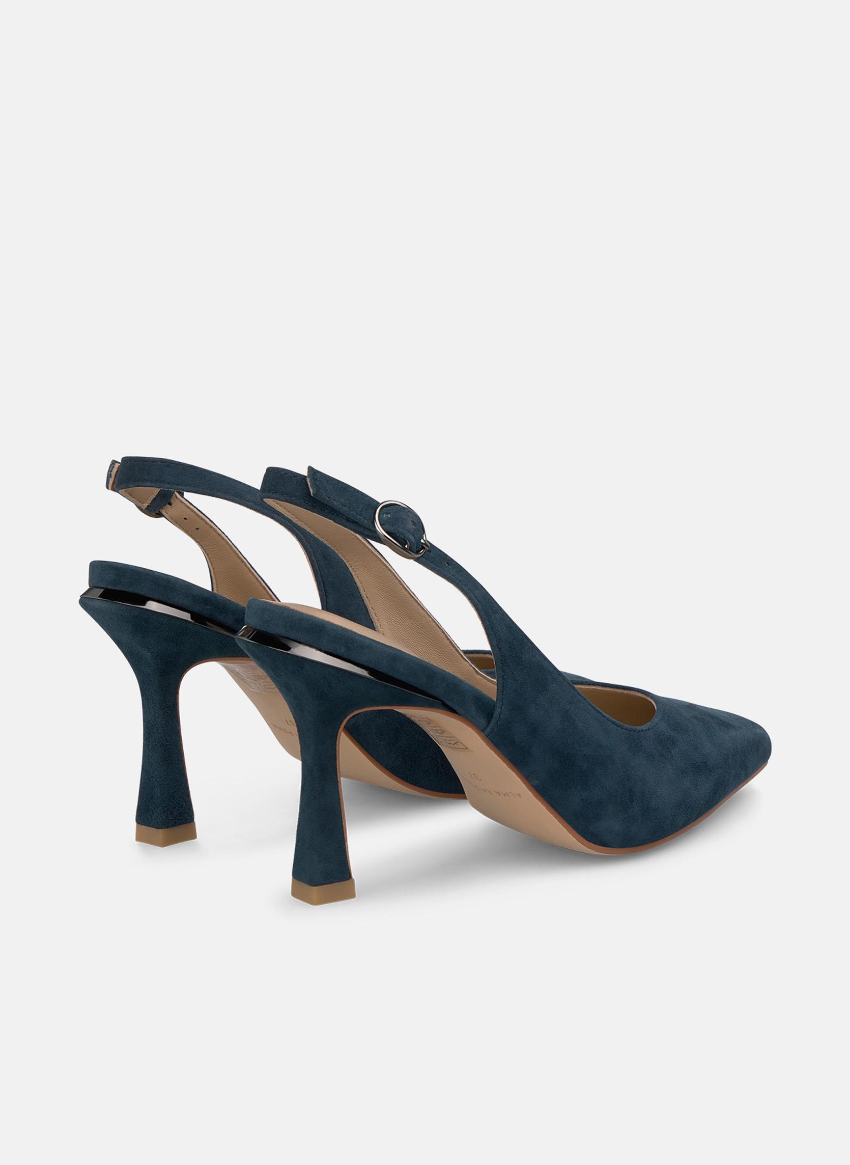 Sandales à Talons Hauts Burana Bleu - Taille 36 EU - Cuir Avec Strass - Talon Plus De 7 Cm - Occasion Bon état