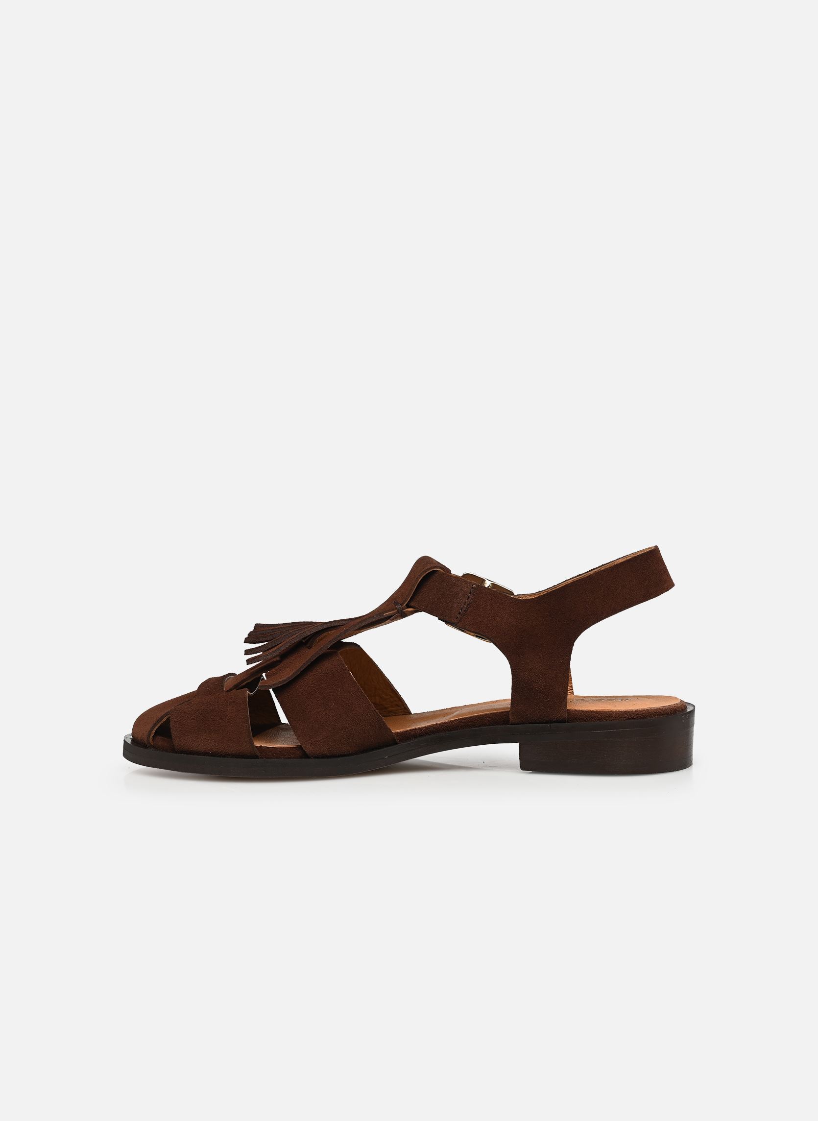 Platte sandalen Assama dames bruin Georgia Rose Platte sandalen Assama dames bruin CHOCOLAT