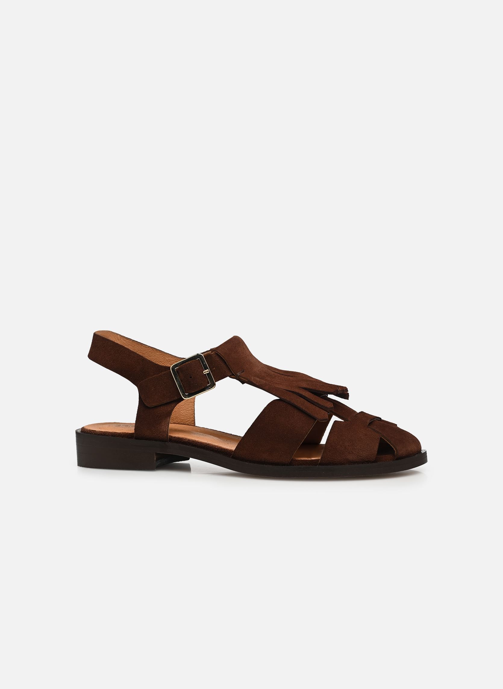 Platte sandalen Assama dames bruin Georgia Rose Platte sandalen Assama dames bruin CHOCOLAT