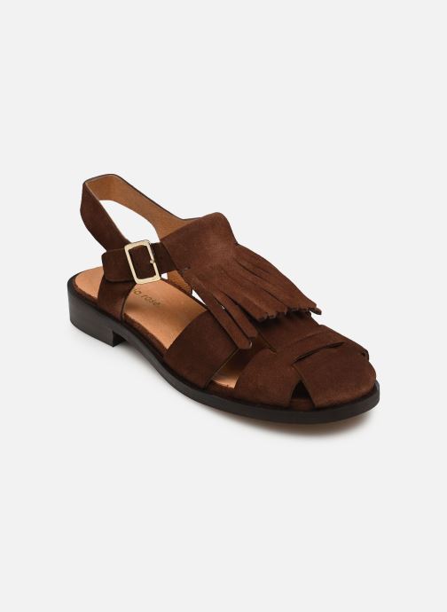 Georgia Rose Sandales plates Assama femme marron