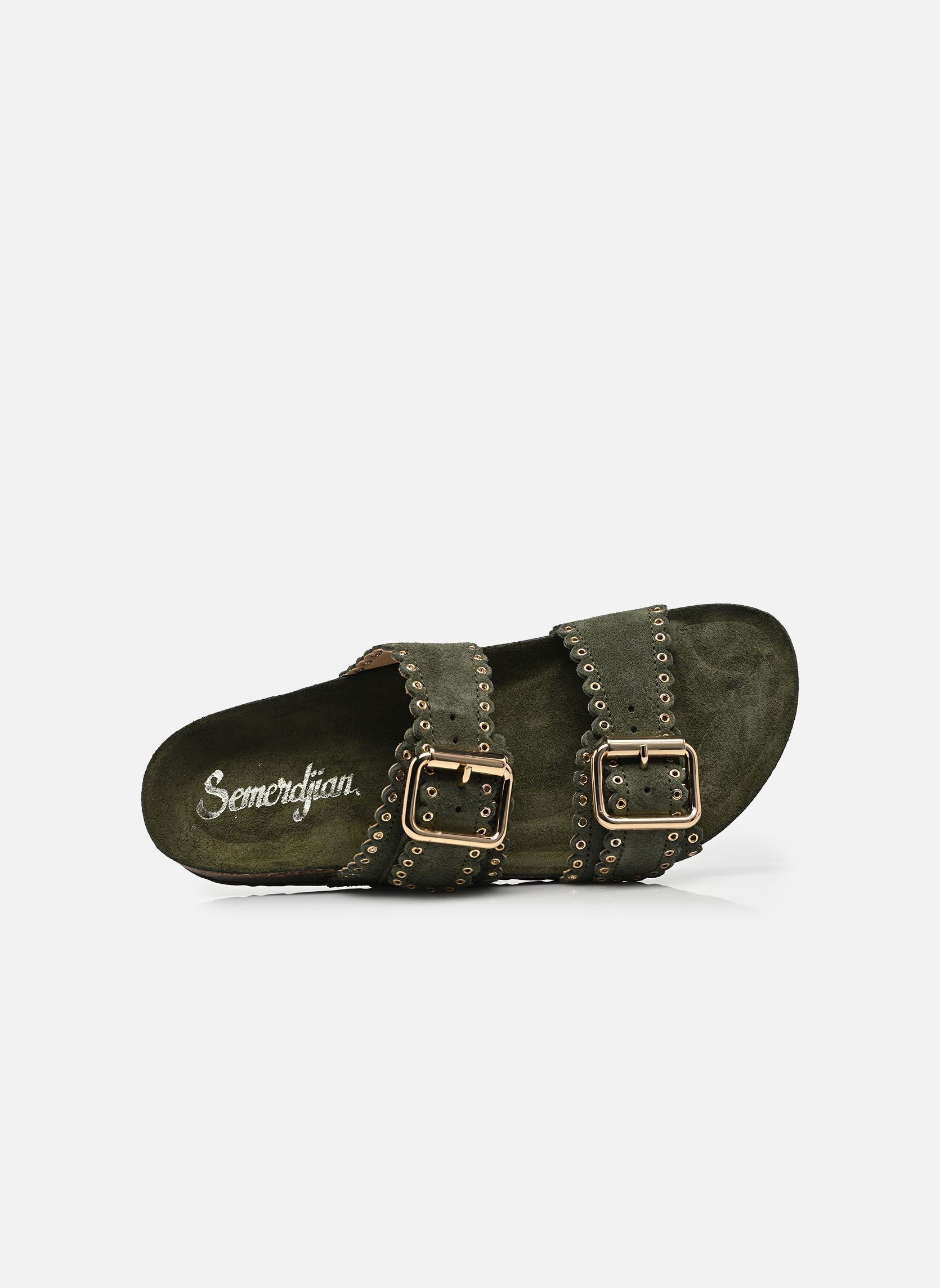 Mules Ariana Crosta femme vert Semerdjian Mules Ariana Crosta femme vert KAKI
