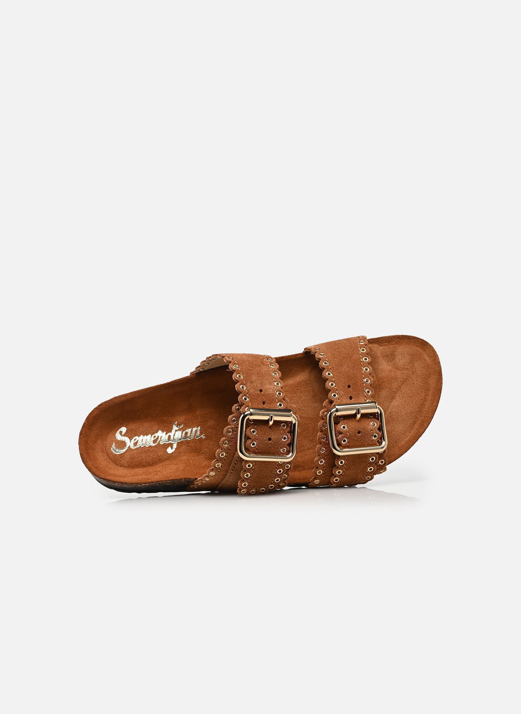 Mules Ariana Crosta femme marron Semerdjian Mules Ariana Crosta femme marron COGNAC